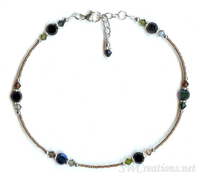 Paradis Sur Terre Crystal Silver Ankle Bracelet - Elegant Sterling Silver Jewelry with Sparkling Crystals for Women | Perfect for Weddings, Parties & Everyday Wear