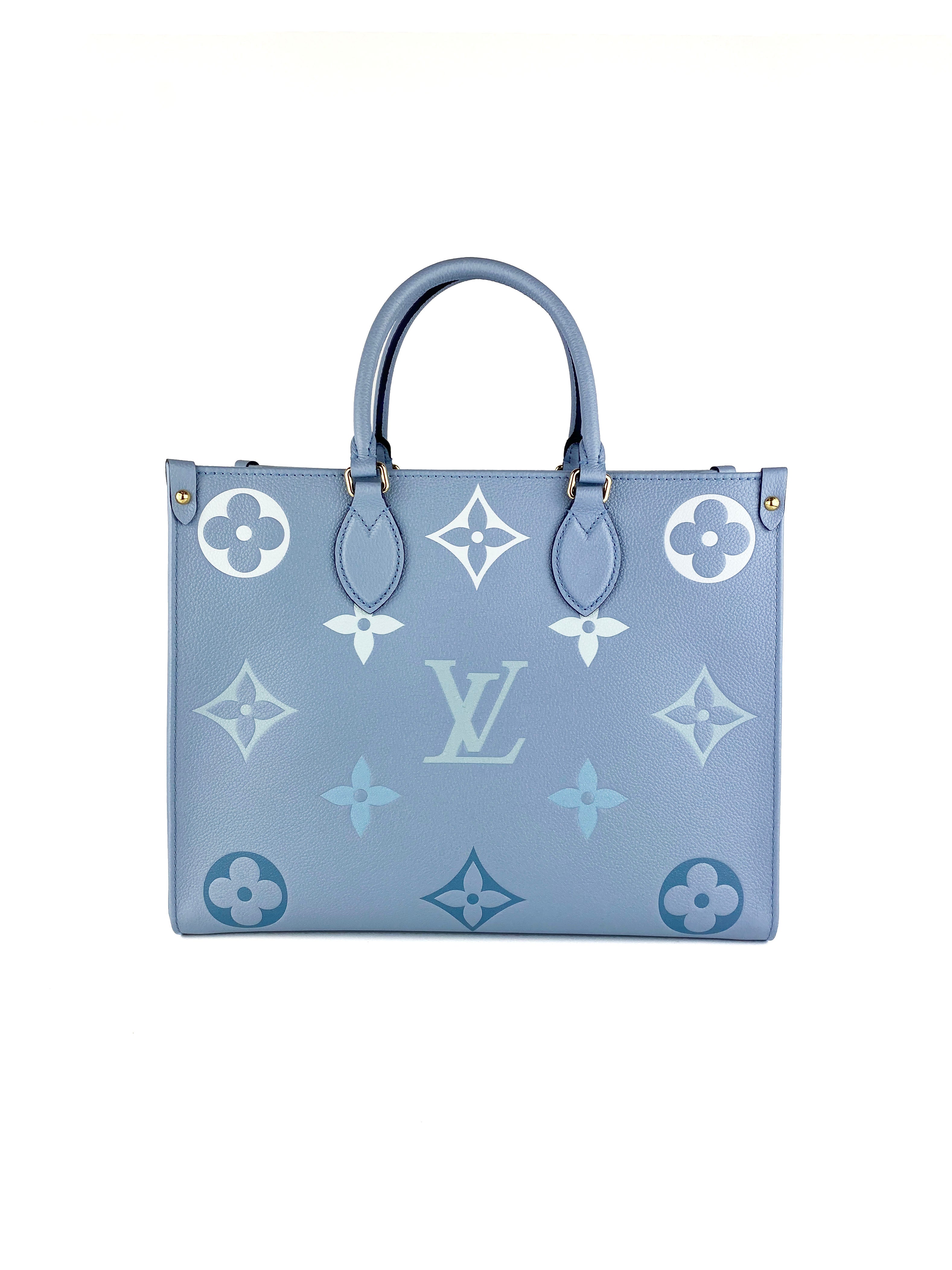 Louis Vuitton OnTheGo MM Tote Bag in Summer Blue - Stylish Designer Handbag for Women, Perfect for Work, Travel & Everyday Use