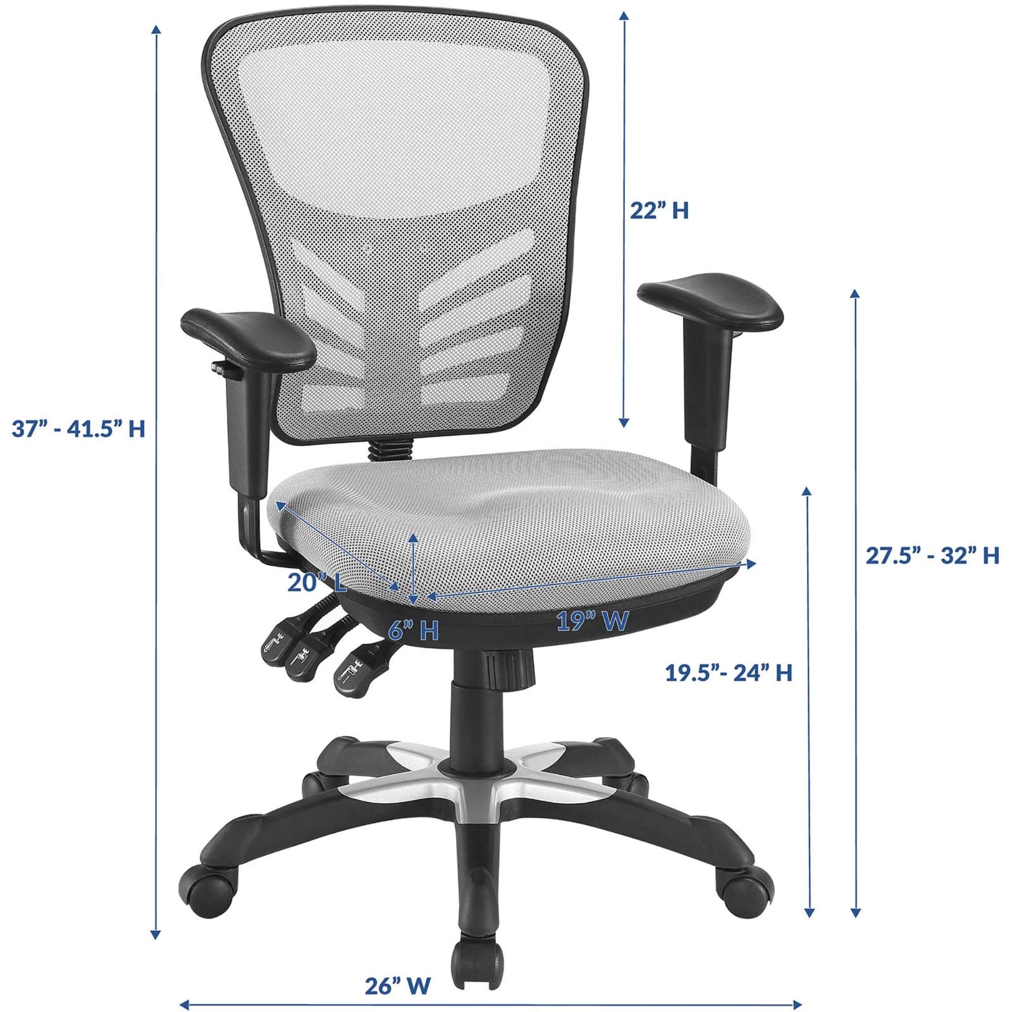 Ergonomic Mesh Office Chair with Adjustable Lumbar Support - Breathable High Back Desk Chair for Home & Office Workspaces - Perfect for Long Hours of Sitting, Gaming, and Remote Work