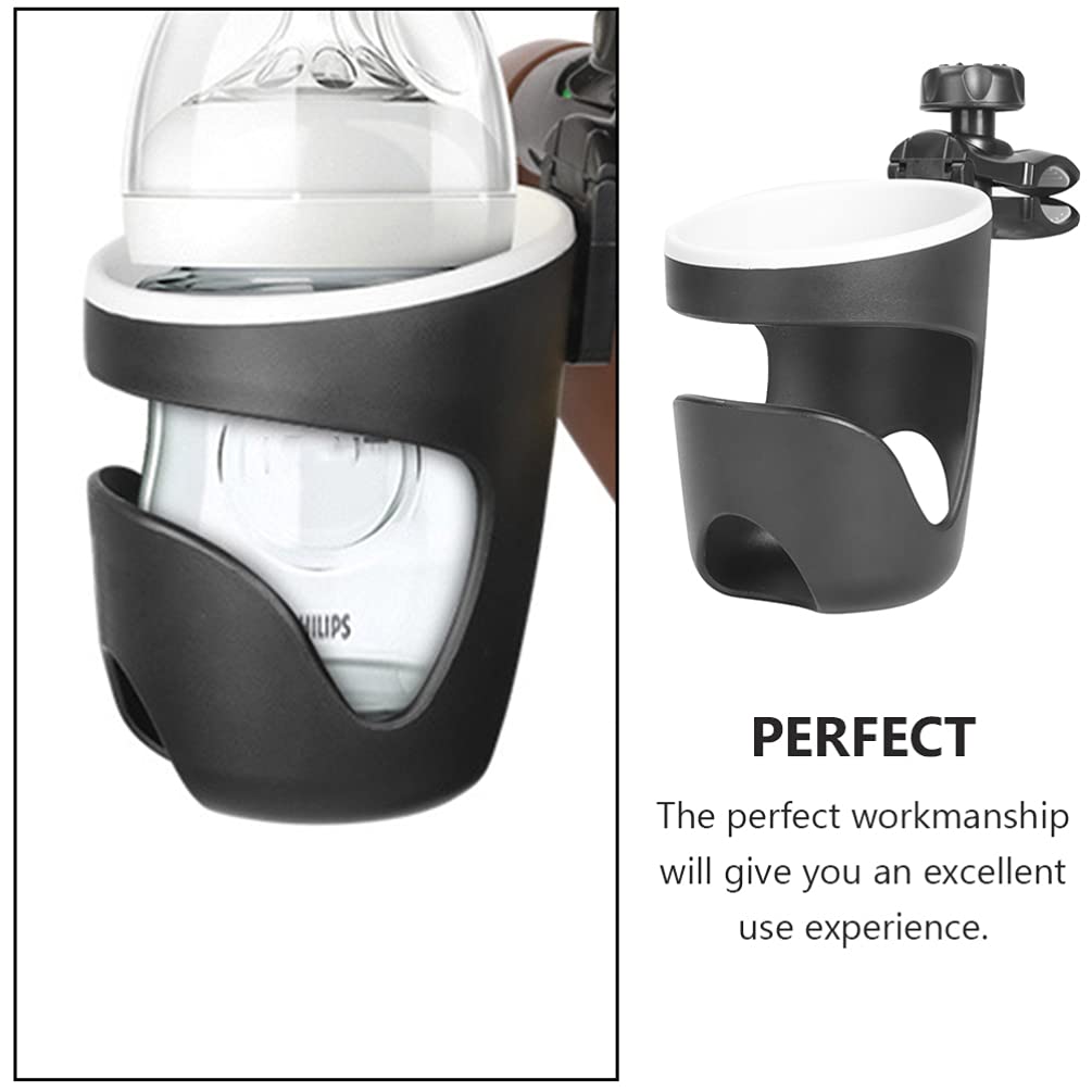 Universal Bike Water Bottle Holder & Stroller Cup Holder - Adjustable Drink Rack for Bicycles, Baby Strollers, Wheelchairs, Walkers & Jogging Strollers - Durable Black Accessory (Perfect for Cycling, Jogging, Parenting & Outdoor Activities)