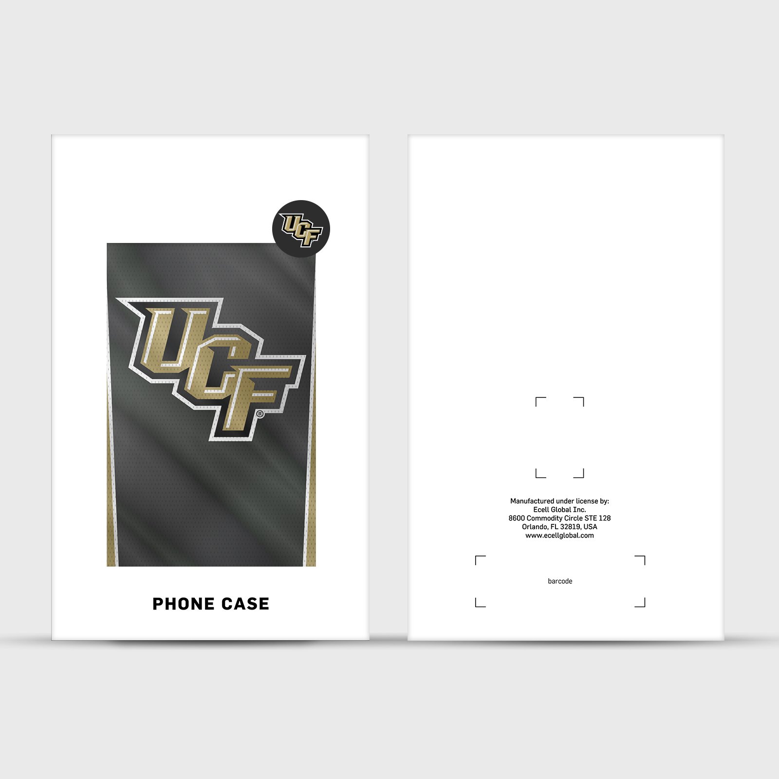 UCF Knights iPhone X/Xs Case - Officially Licensed University of Central Florida Black & White Marble Soft Gel Cover - Slim Protective Phone Case for School, Game Day & Alumni Pride