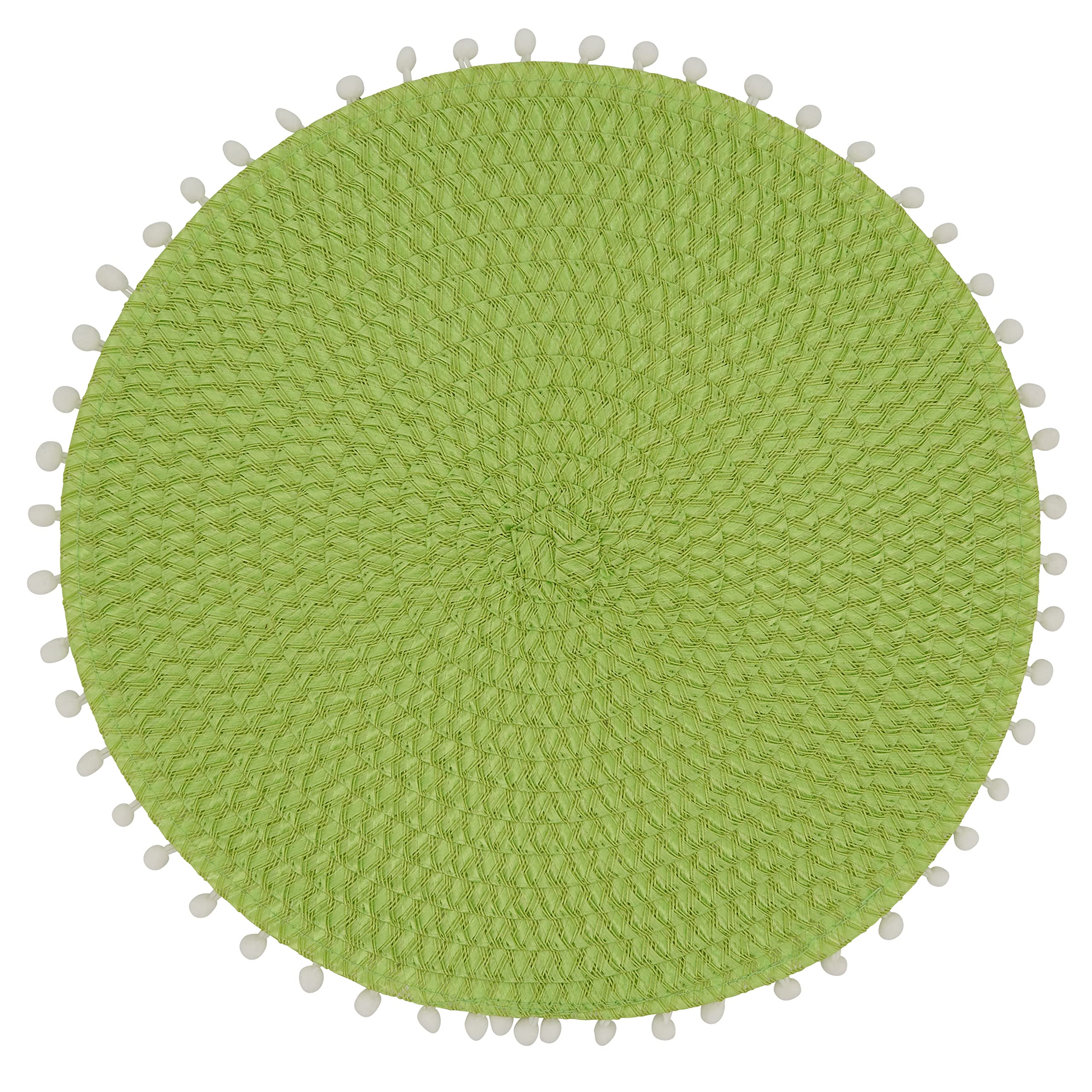 Stylish Pom Pom Design Placemats Set of 4 - Colorful Table Decor for Dining, Kitchen, and Party Settings