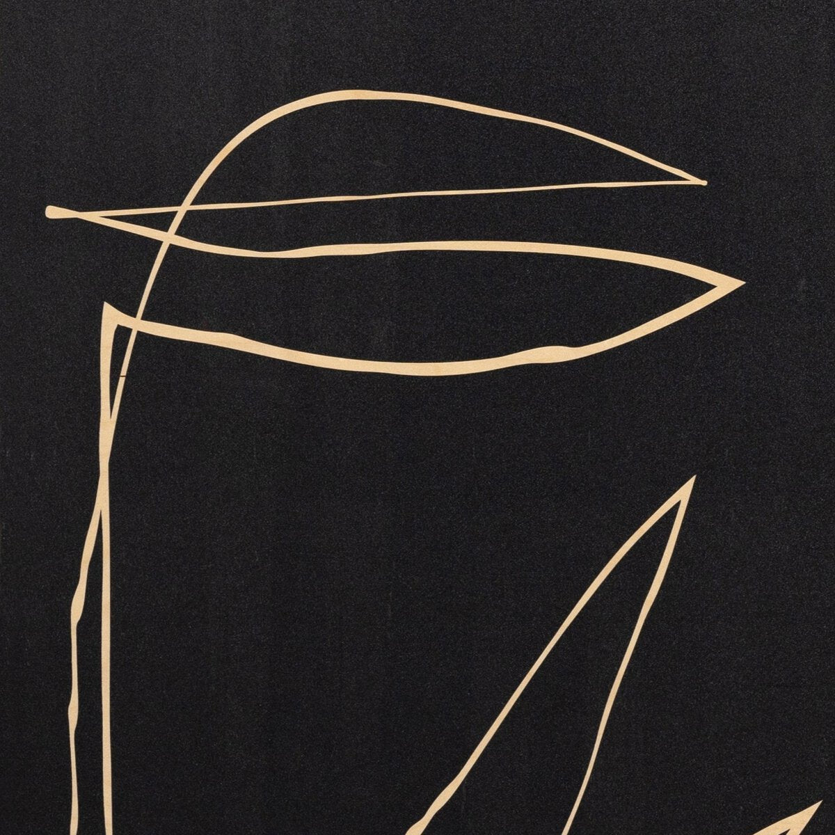 Abstract Botanic Line Drawing Wall Art by Roseanne Kenny - 40x60 Inches Maple Wood Panel - Perfect for Living Room, Bedroom & Office Decor