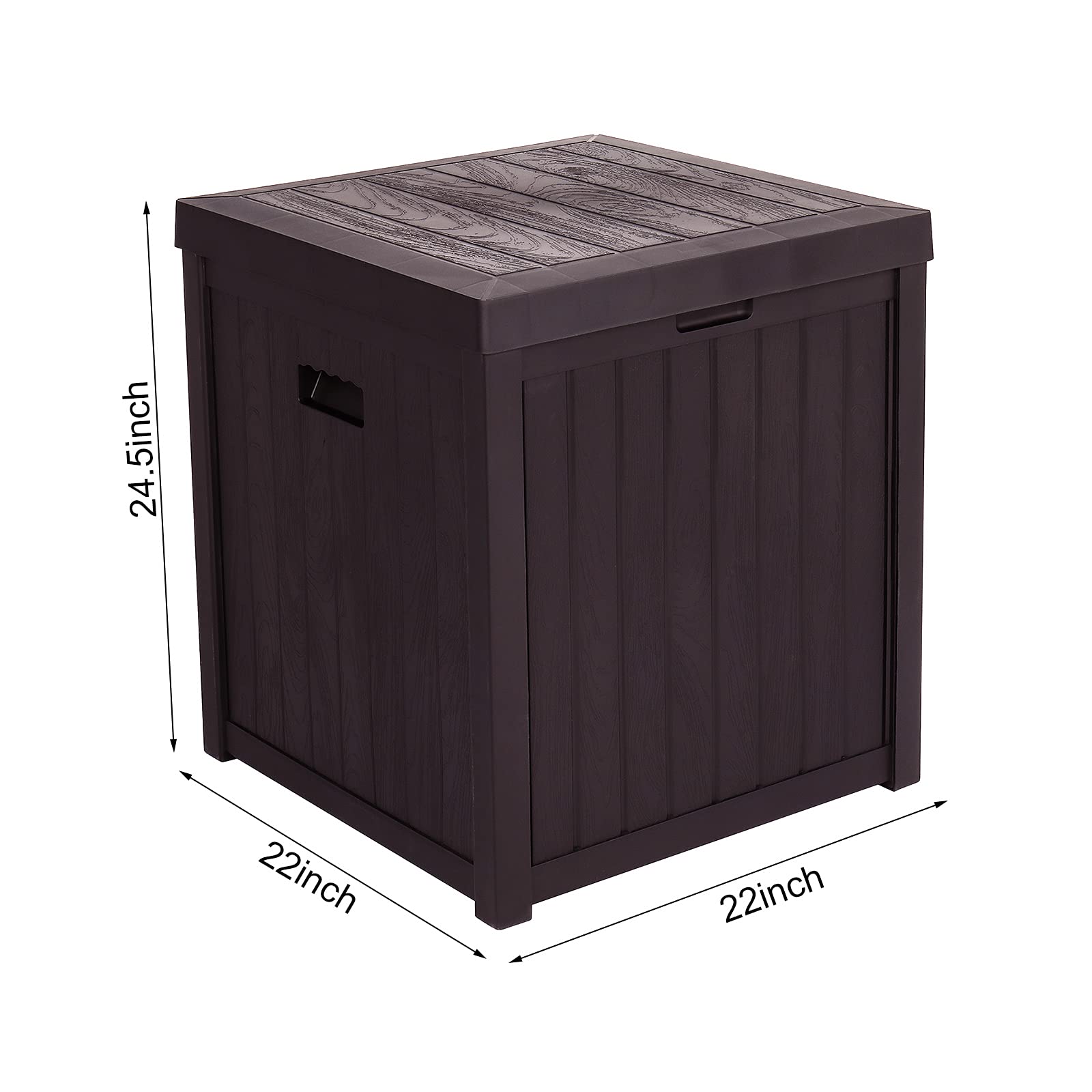 51 Gallon (195 Liter) Outdoor Plastic Storage Deck Box - Waterproof Garden Tool Organizer for Cushions, Charcoal, Firewood & Gardening Equipment | Perfect for Patio, Backyard & Poolside Storage