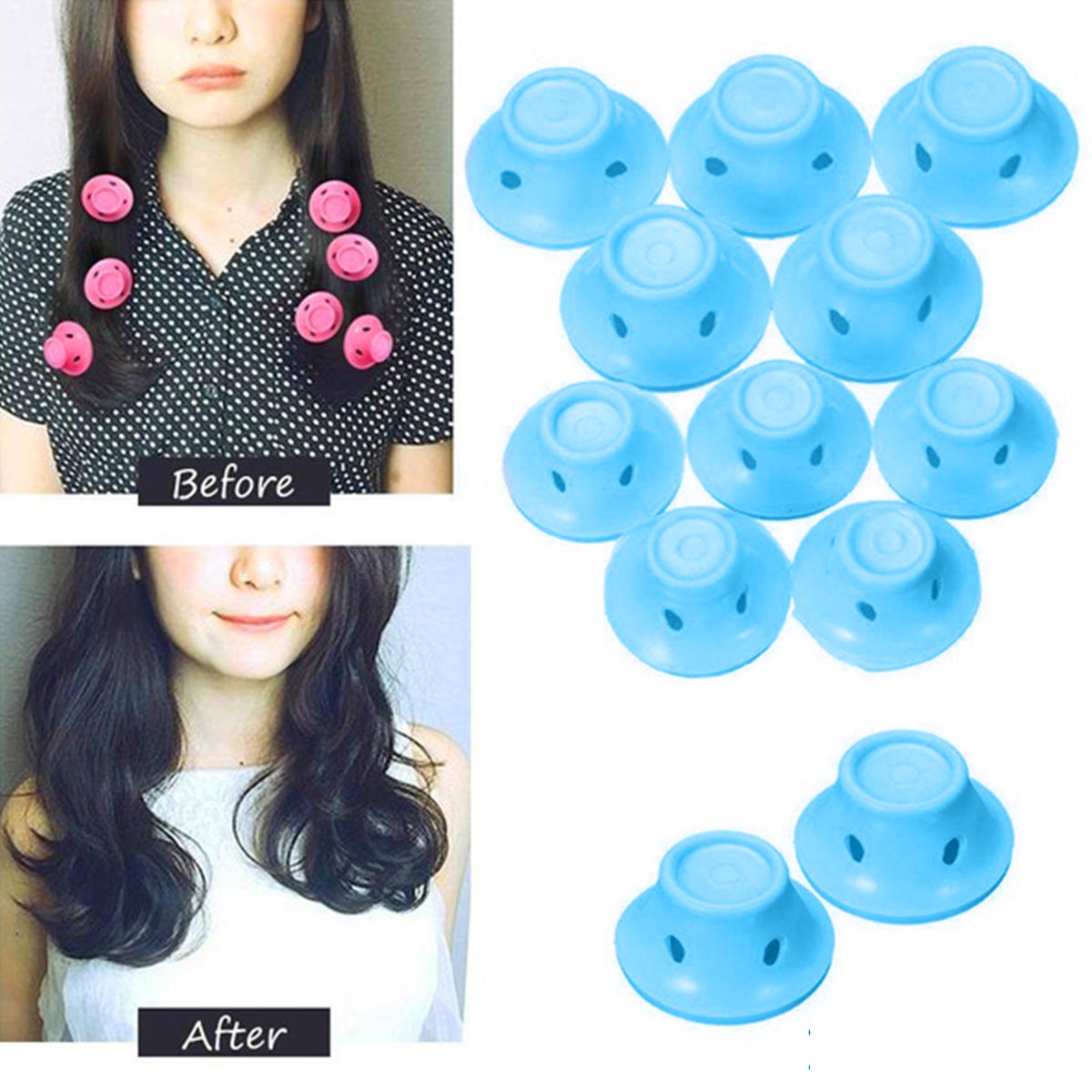 No Heat Soft Rubber Magic Hair Care Rollers - Silicone Hair Curlers for Easy Styling | Perfect for Home, Salon & Travel Use