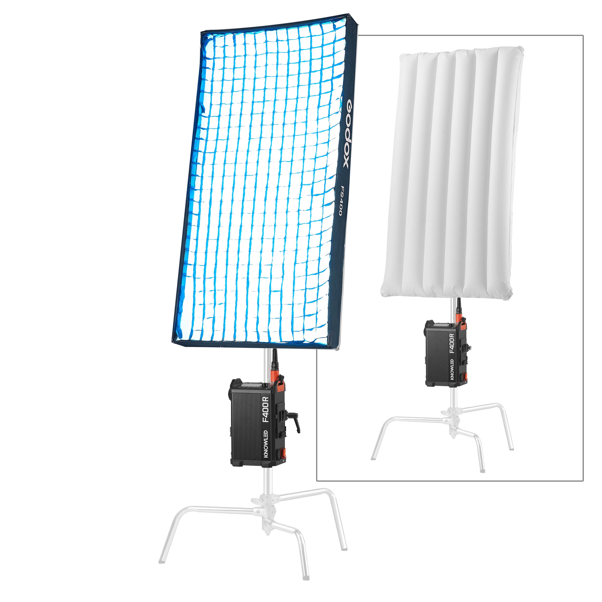 KNOWLED F400R K2 2x4 Feet IP54 Waterproof Flexible RGB LED Panel with Softbox Kit - Professional Cine Lighting for Film, Photography & Video Production (Special Order)