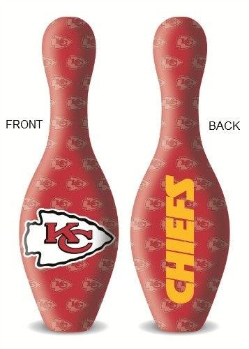 Official NFL Kansas City Chiefs Bowling Pin - Team Logo Collectible for Fans & Bowling Enthusiasts - Perfect for Game Day Decor, Sports Bars & Bowling Alley Displays