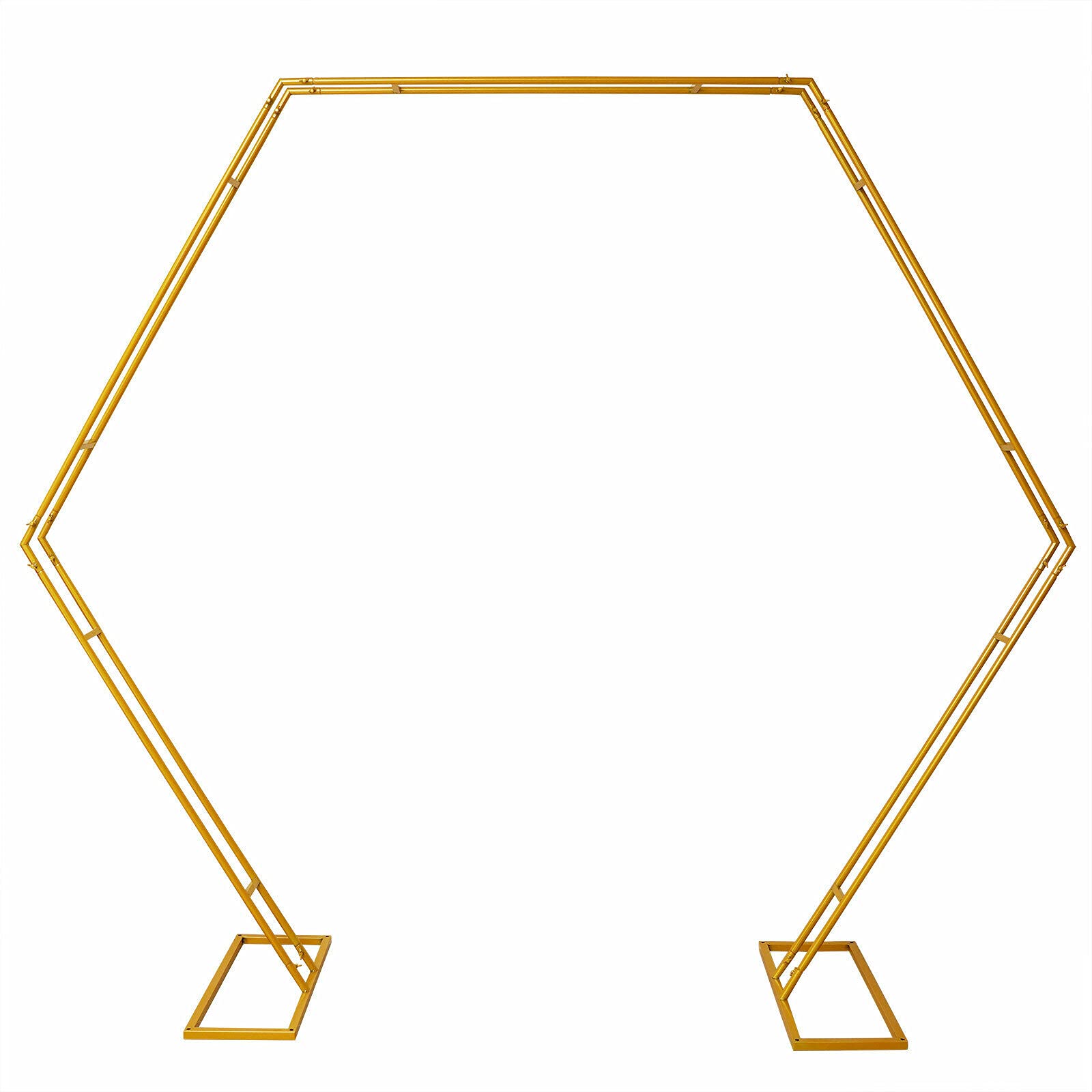 Gold Metal Wedding Arch Stand - Elegant Iron Frame Backdrop for Ceremony, Reception & Photo Booth | Decorative Balloon Gate for Parties, Events & Home Decor
