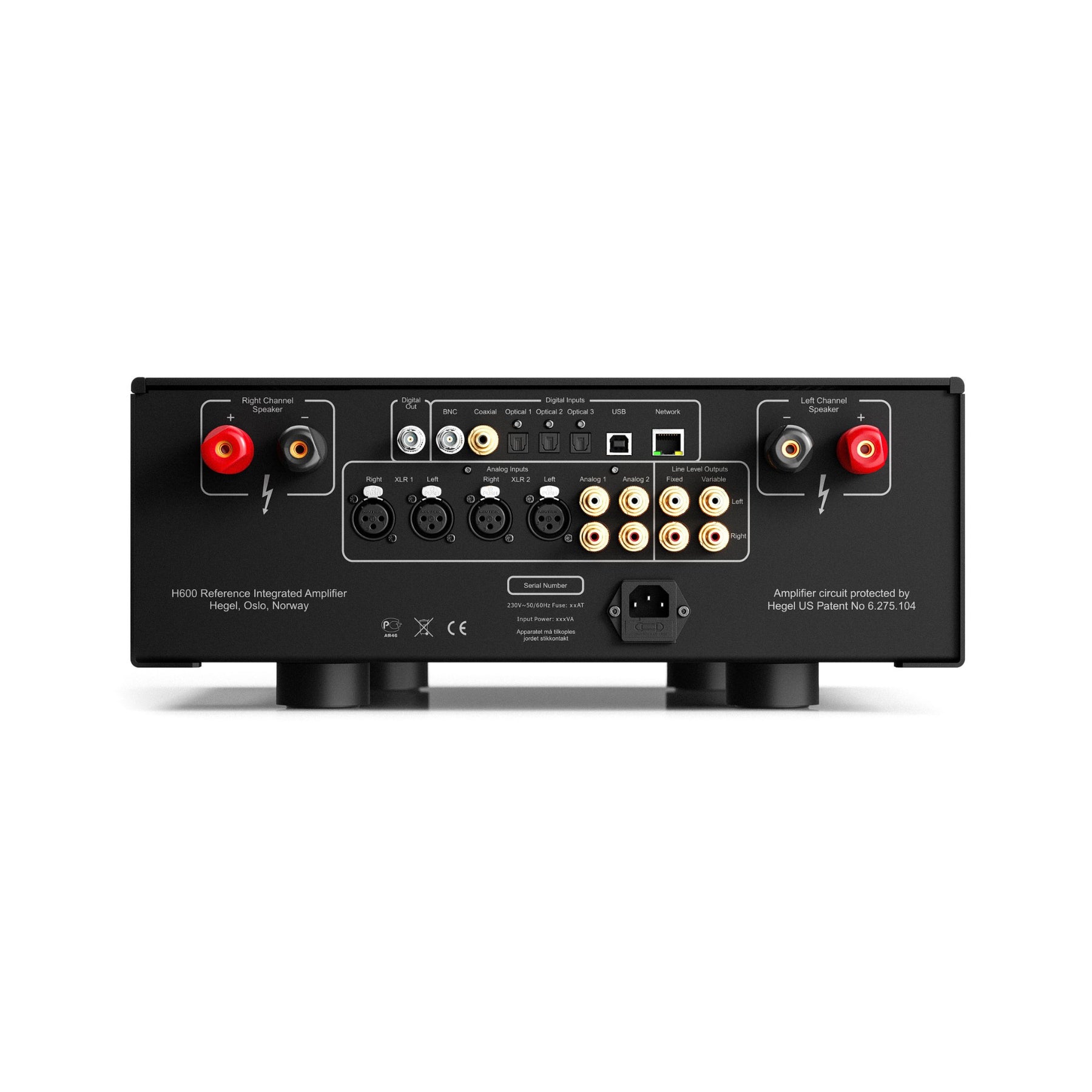 Hegel H600 Integrated Stereo Amplifier - High-End Audio Power Amp for Home Theater & Music Systems - Perfect for Audiophiles & Hi-Fi Enthusiasts