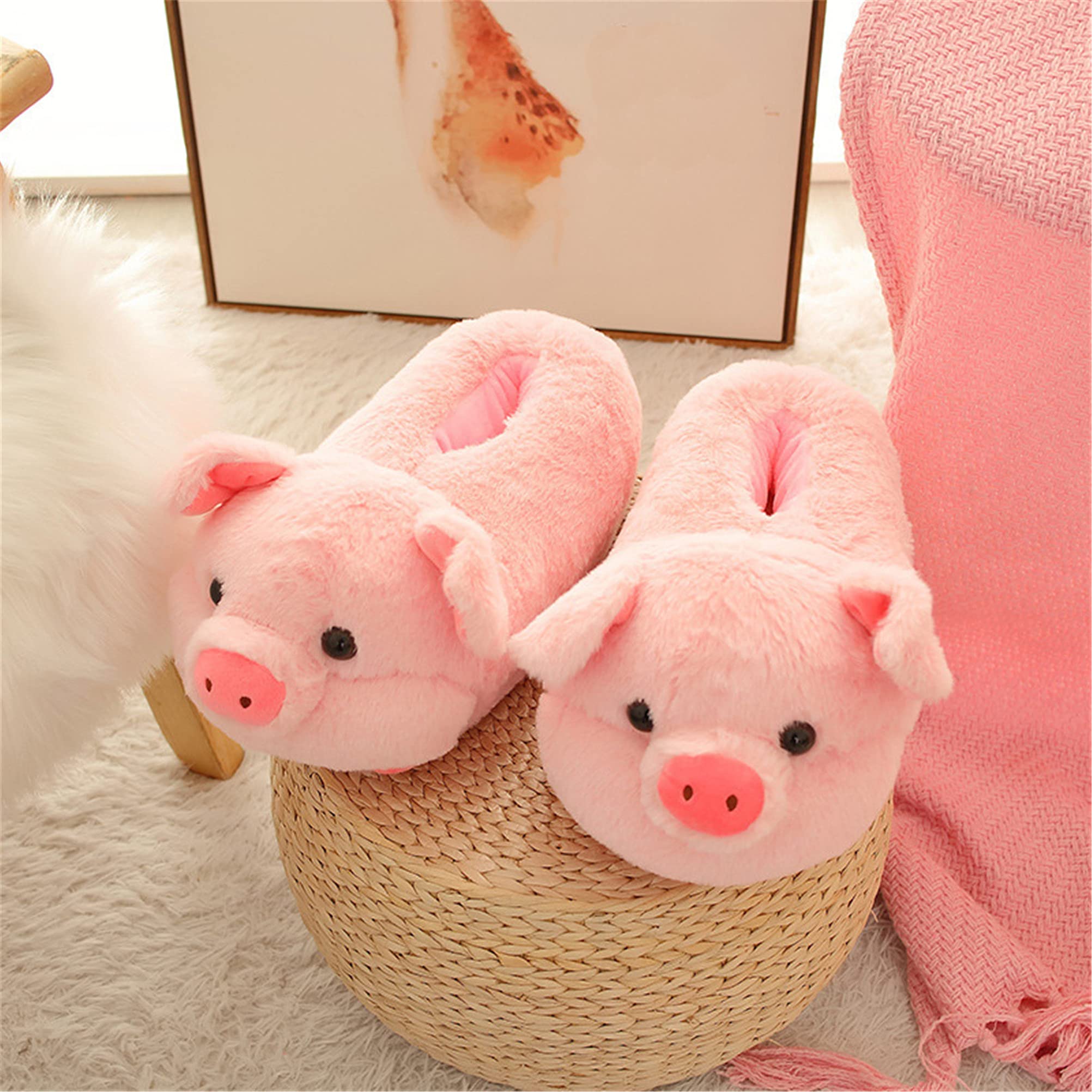 Cozy Animal Slippers for Women - Pig, Hamster & Shark Design Warm Winter House Shoes | Perfect for Indoor Comfort, Lounge Wear & Gift Giving