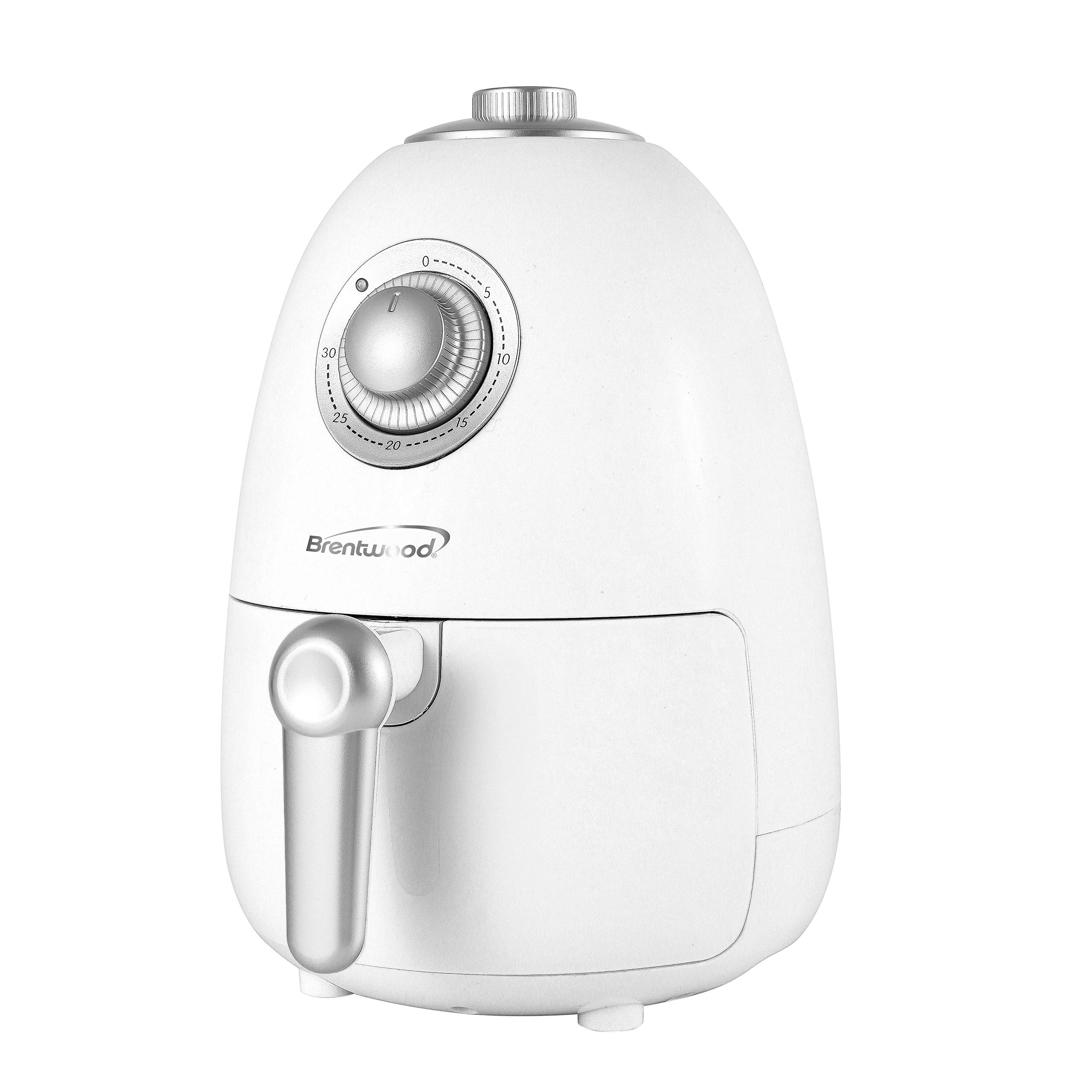Brentwood Appliances AF200W 2-Quart Small Electric Air Fryer with Timer & Adjustable Temperature Control - White - Perfect for Healthy Cooking, Snacks & Small Family Meals