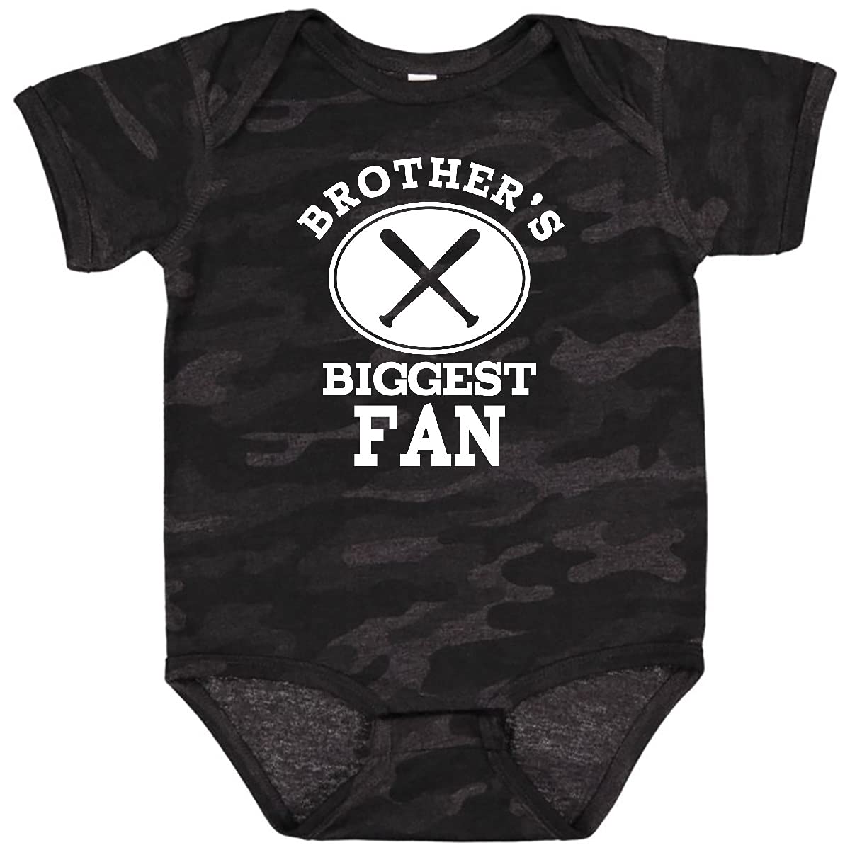 Inktastic Baseball Brothers Biggest Fan Baby Bodysuit - Cute Baseball Onesie for Infants & Toddlers - Perfect Gift for Baseball Fans & Game Day Outfits