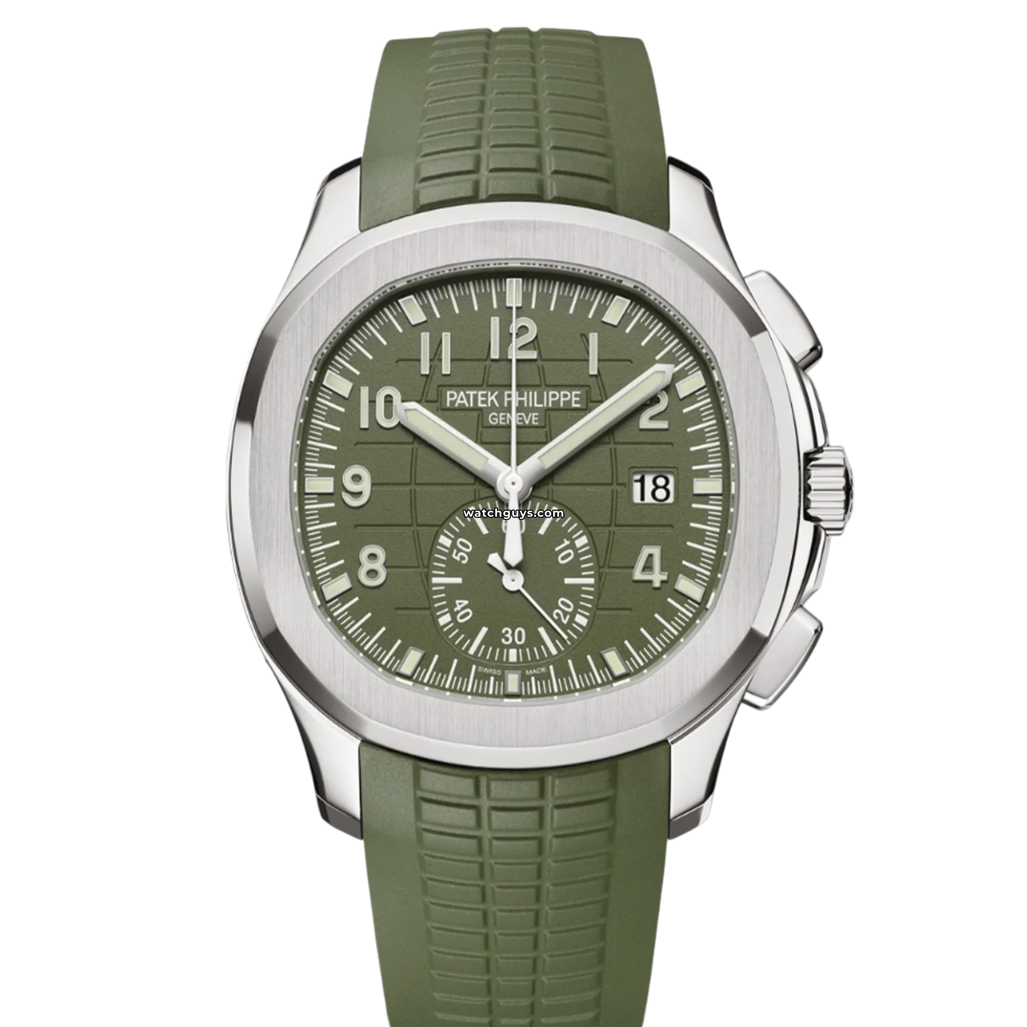 Patek Philippe Aquanaut 5968G-010 Luxury Men's Watch - Automatic Chronograph, White Gold Case, Blue Dial - Perfect for Business Meetings & Formal Events