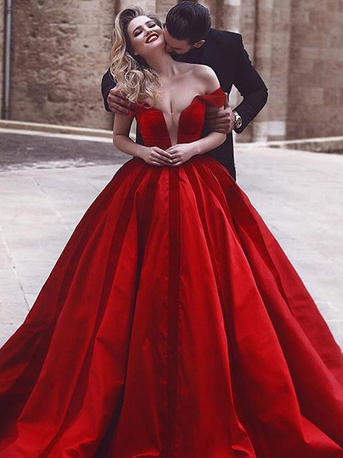 Elegant Off Shoulder Ball Gown for Women - 2020 Satin Long Prom Dress for Wedding, Quinceanera, Homecoming - AR226 | Perfect for Formal Events, Evening Parties & Special Occasions