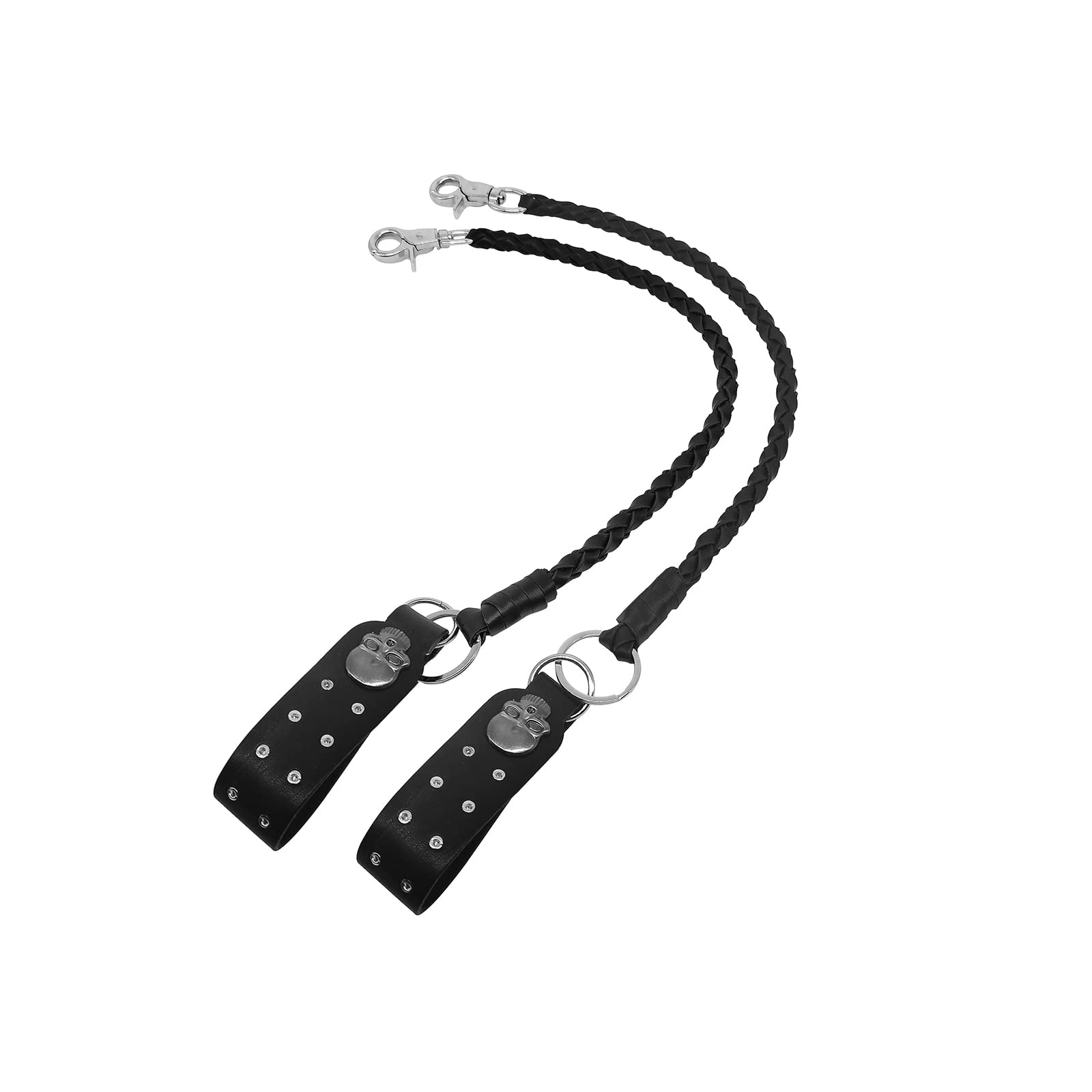 Genuine Leather Braided Pants Keychain - 22