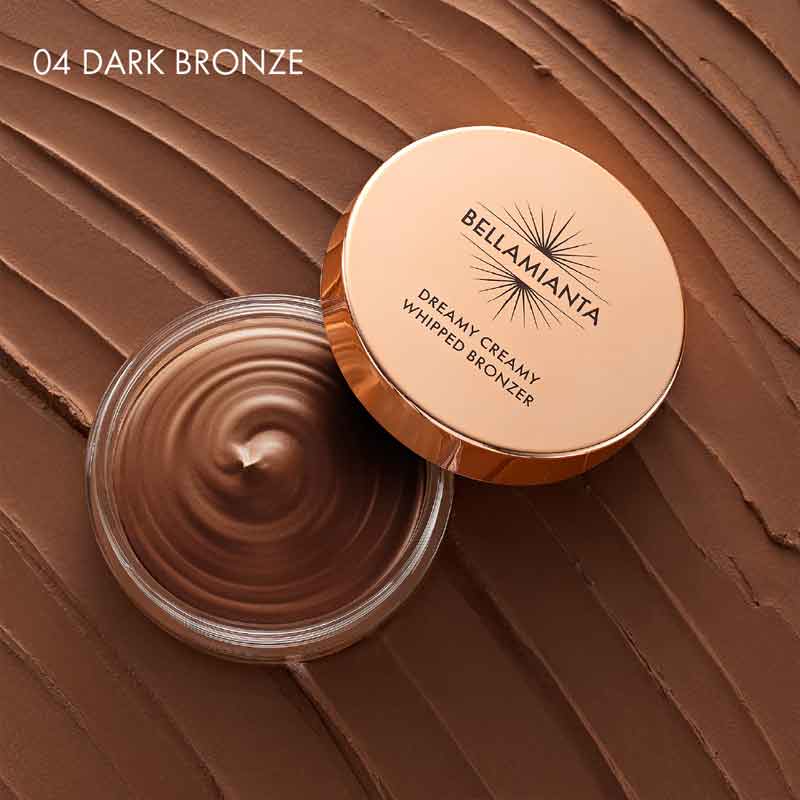 Bellamianta Dreamy Creamy Whipped Bronzer - Natural Sun-Kissed Glow Makeup for Face & Body | Perfect for Summer Tanning & Contouring | Vegan & Cruelty-Free