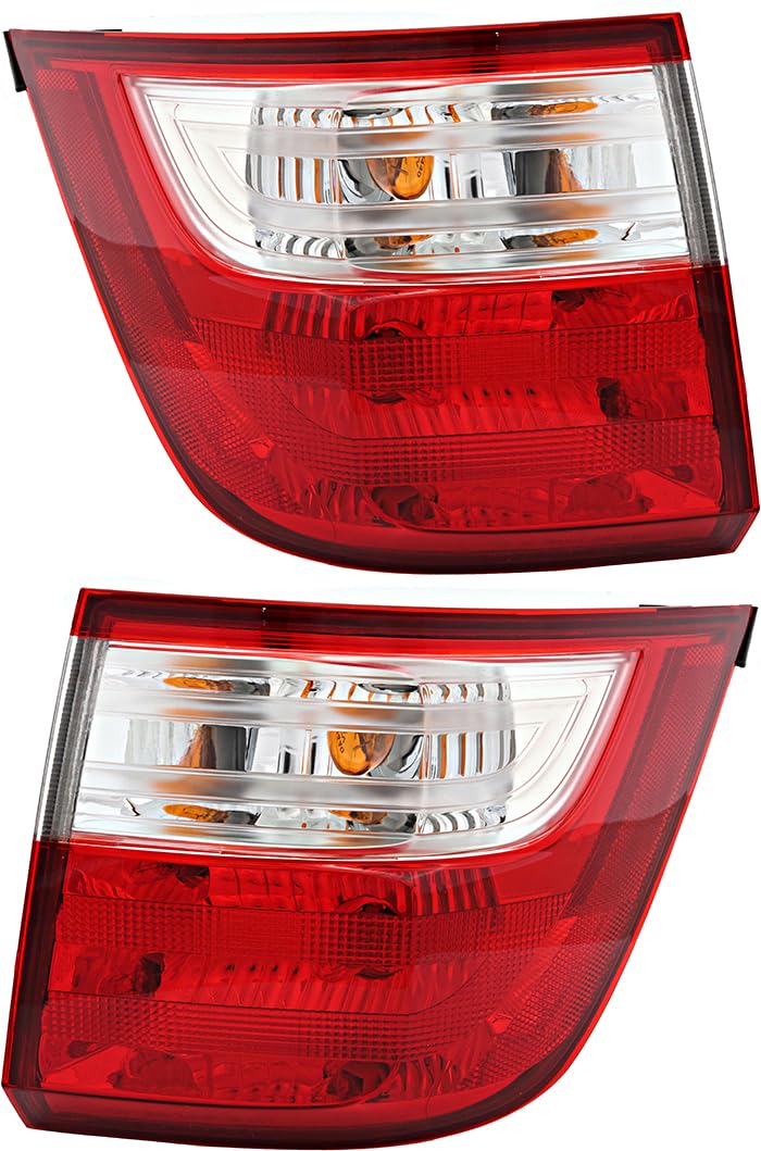 Compatible with Honda Odyssey Tail Lights Lamps Set 2011-2013 - Left & Right Side Replacement - Perfect for Night Driving & Enhanced Safety