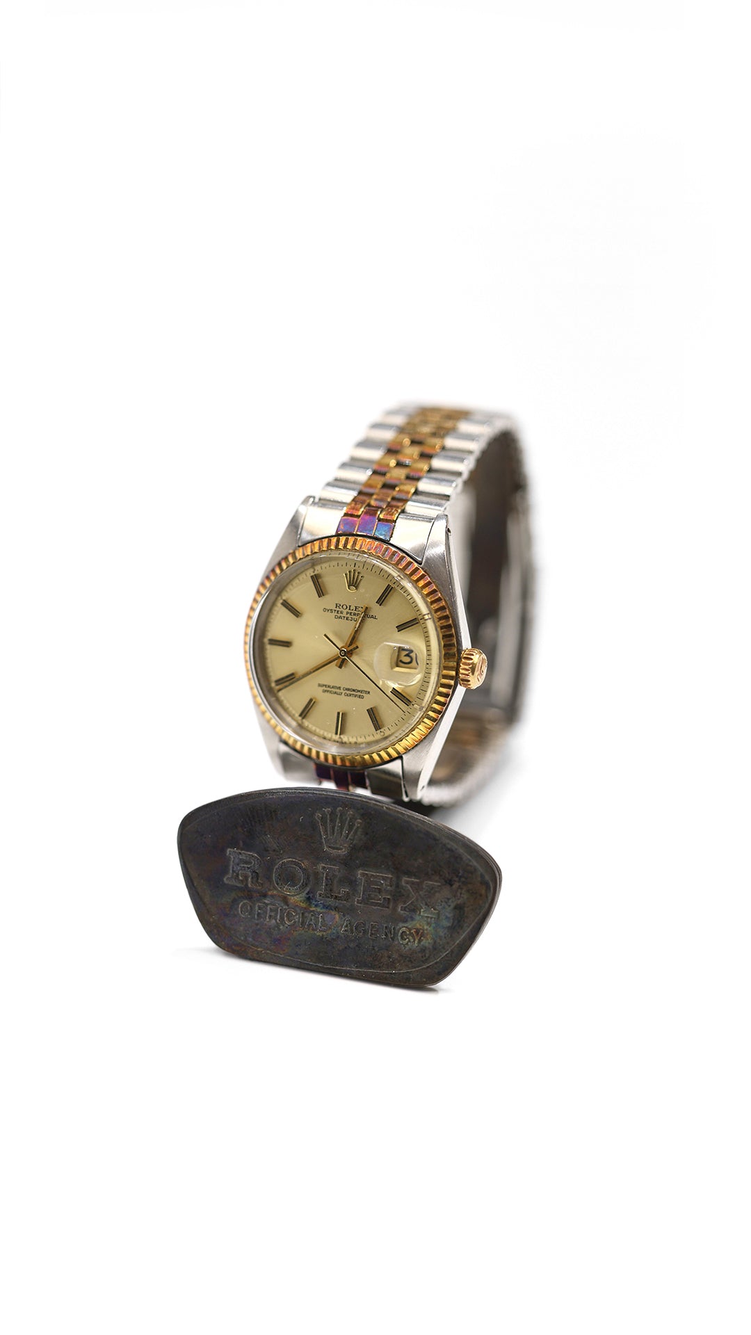 Vintage ROLEX 1601 Two Tone Men's Watch - Luxury Stainless Steel & Gold Automatic Datejust - Perfect for Formal Events, Business Meetings & Collectors