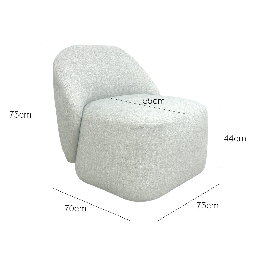 Stylish Megan Armchair - Modern Upholstered Accent Chair for Living Room, Bedroom & Office - Comfortable Lounge Chair with Soft Cushions - Perfect for Relaxing, Reading & Decorating