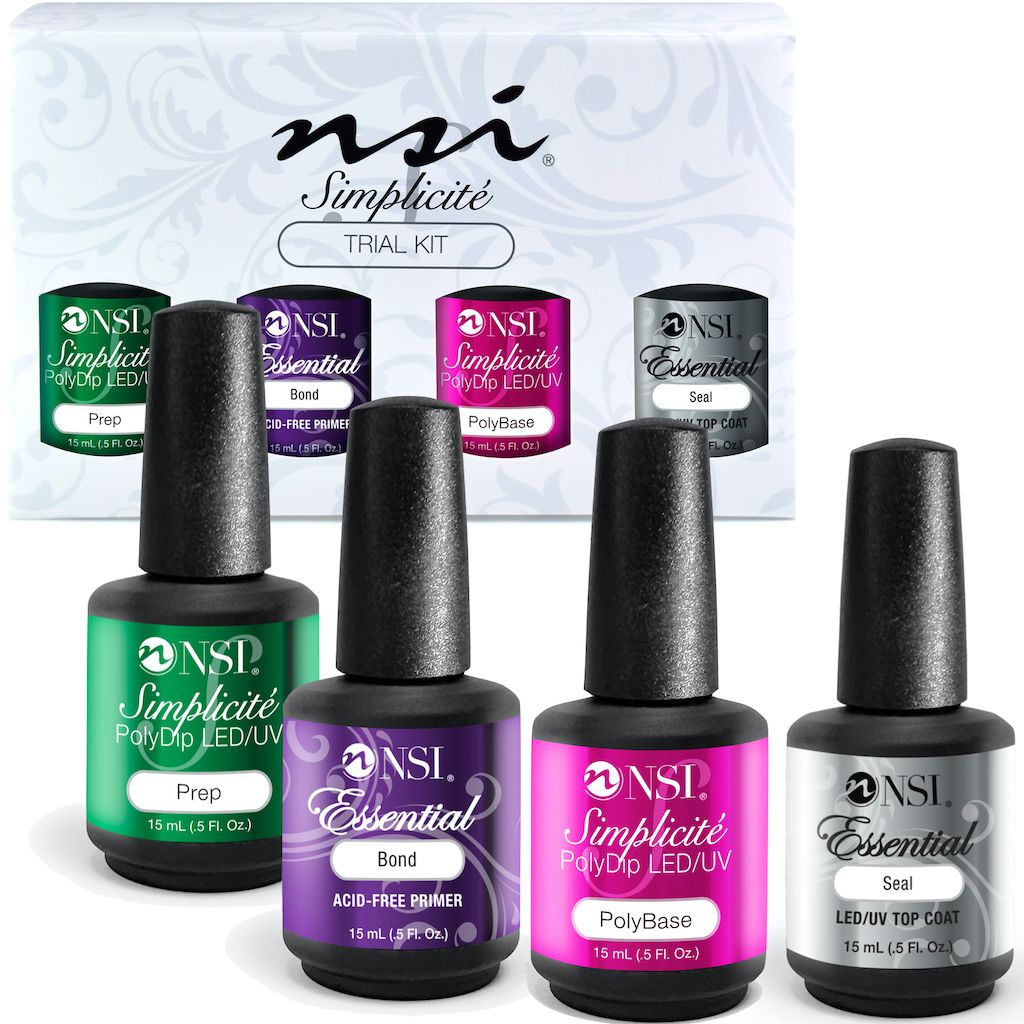 Simplicité Gel Dipping System Trial Kit - Professional Nail Starter Set for DIY Manicures at Home | Perfect for Nail Art, Salon-Quality Results, Long-Lasting Wear
