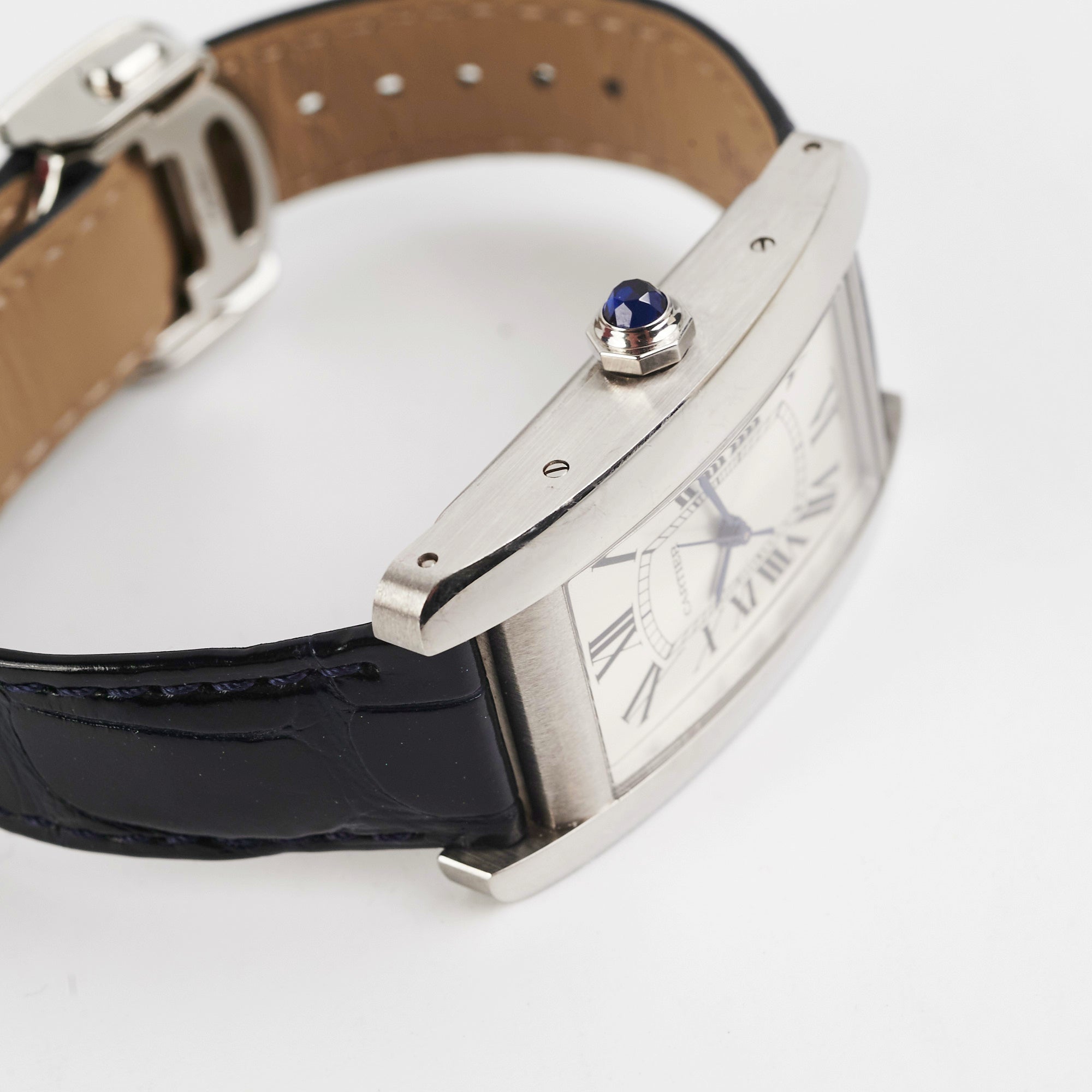 Cartier Tank Americaine Watch - Medium Size 18K Gold Stainless Steel - Luxury Dress Watch for Men & Women - Perfect for Business, Formal Events & Gifting