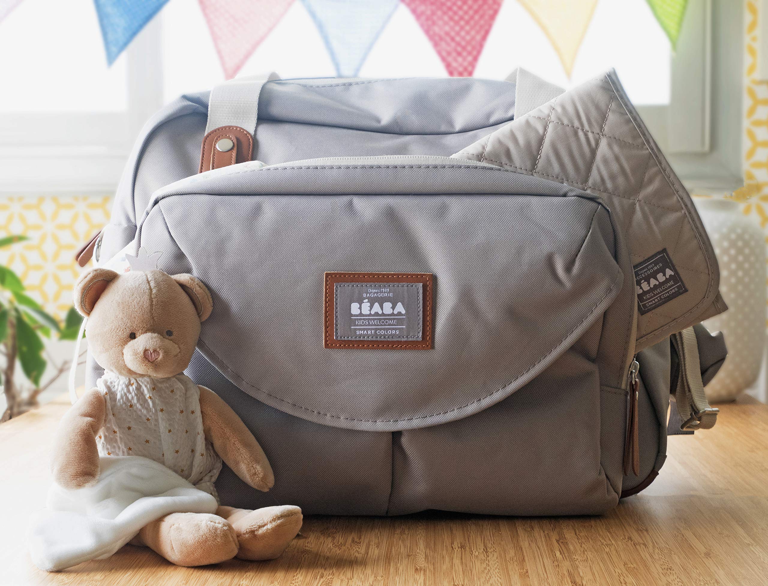 BEABA Geneva Multifunctional Baby Diaper Bag - Waterproof Travel Diaper Backpack with Adjustable Strap for Stroller, Perfect for Newborn Essentials & On-the-Go Parents | Ideal for Daycare, Travel & Shopping Trips
