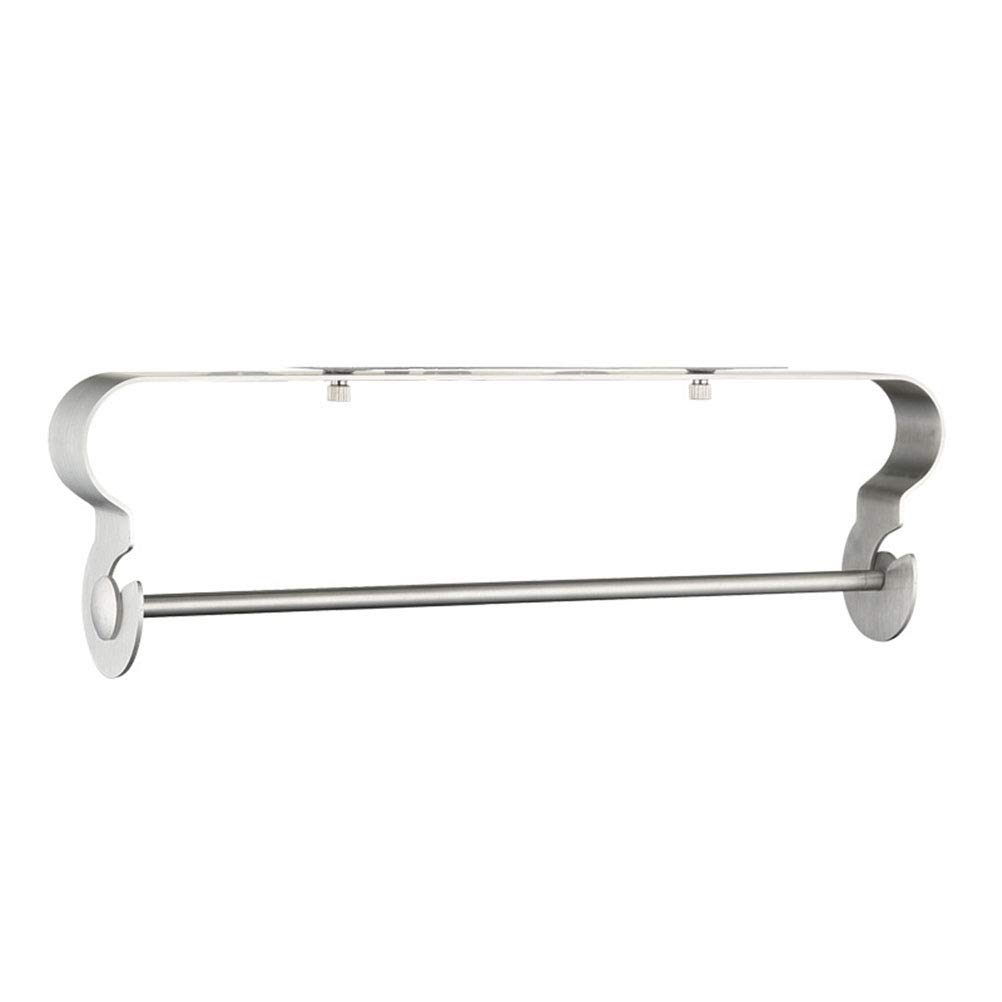 Stainless Steel No Drill Self-Adhesive Toilet Paper Holder - Under Cabinet Paper Towel Organizer for Kitchen & Bathroom - Lengthened Design for Easy Access (Perfect for Small Spaces & RVs)