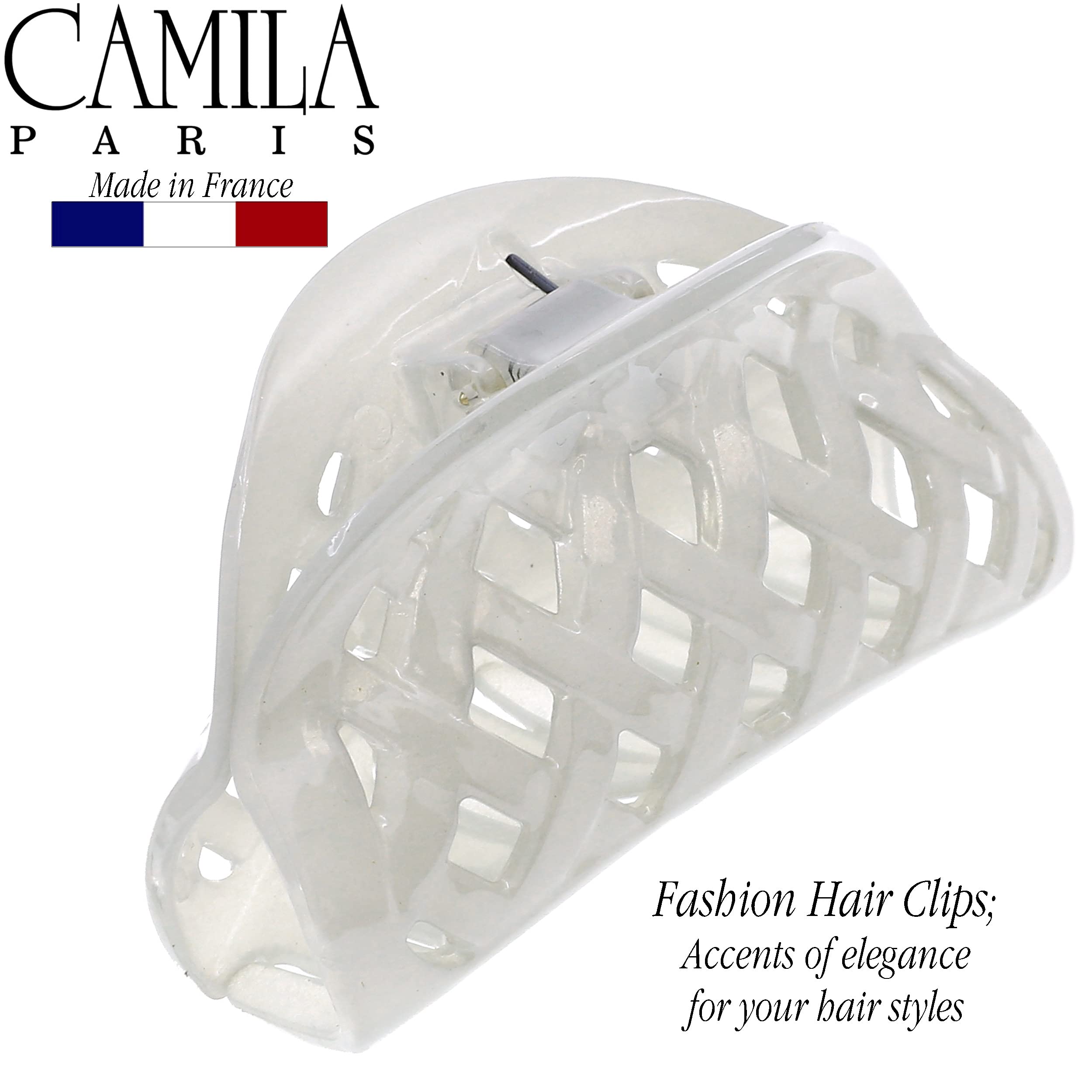 Camila Paris CP3206 French Hair Claw Clip for Women - 2.75 Inch No Pull Hair Clip for Thick Hair, Durable Styling Hair Accessories for Girls & Women | Perfect for Updos, Ponytails & Everyday Wear | Made in France