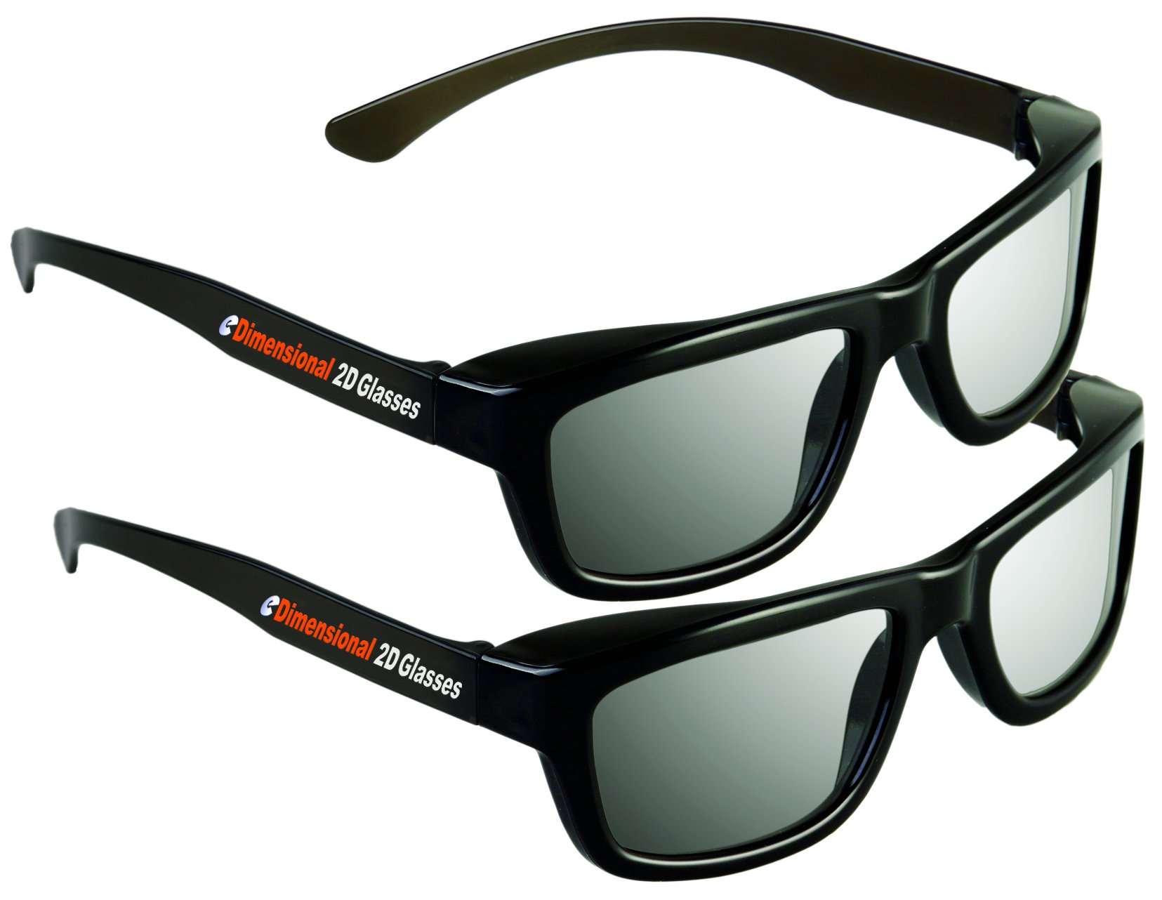 2D Glasses 2 Pack - Convert 3D Movies to 2D for Sony, LG, Vizio TVs & All Passive 3D Televisions | Compatible with RealD 3D Theaters | Perfect for Home Cinema & Movie Theaters