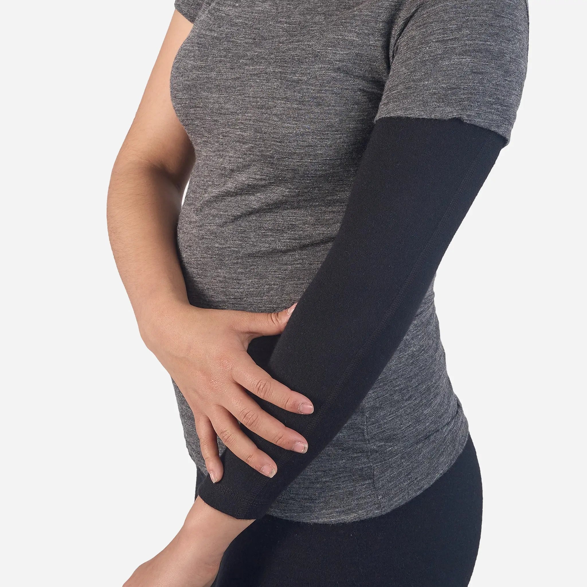 Alpaca Wool Arm Sleeves for Men & Women - 420 Midweight Thermal Compression Sleeves for Outdoor Sports, Running, Cycling & Cold Weather Protection