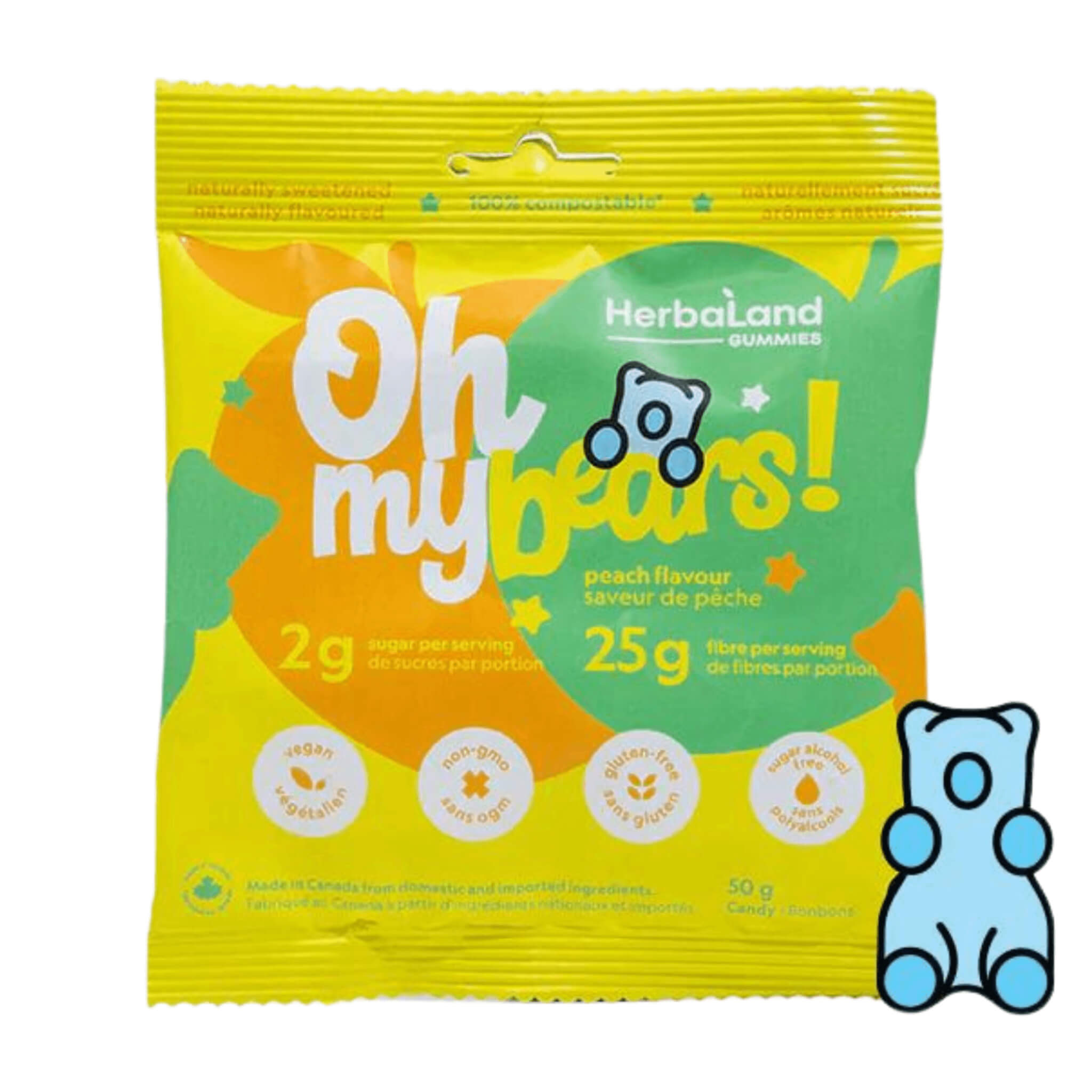 Fruity Gummy Bears Candy - 50g Pack | Delicious Soft Chewy Snacks for Kids & Adults | Perfect for Parties, Movie Nights & Lunchboxes