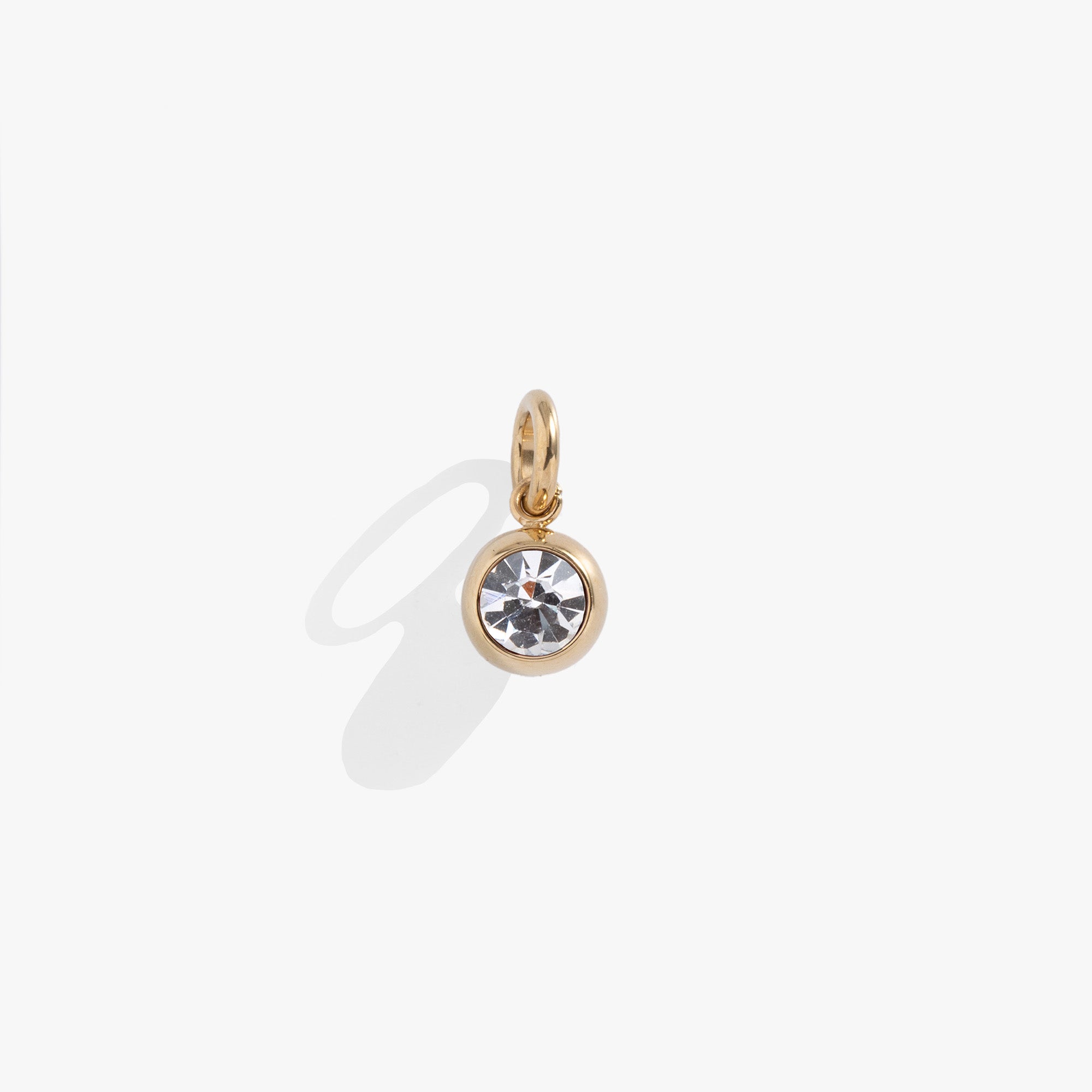 April Birthstone Charm - Sterling Silver Interchangeable Pendant for Necklace or Bracelet - Perfect Gift for April Birthdays, Anniversaries & Special Occasions