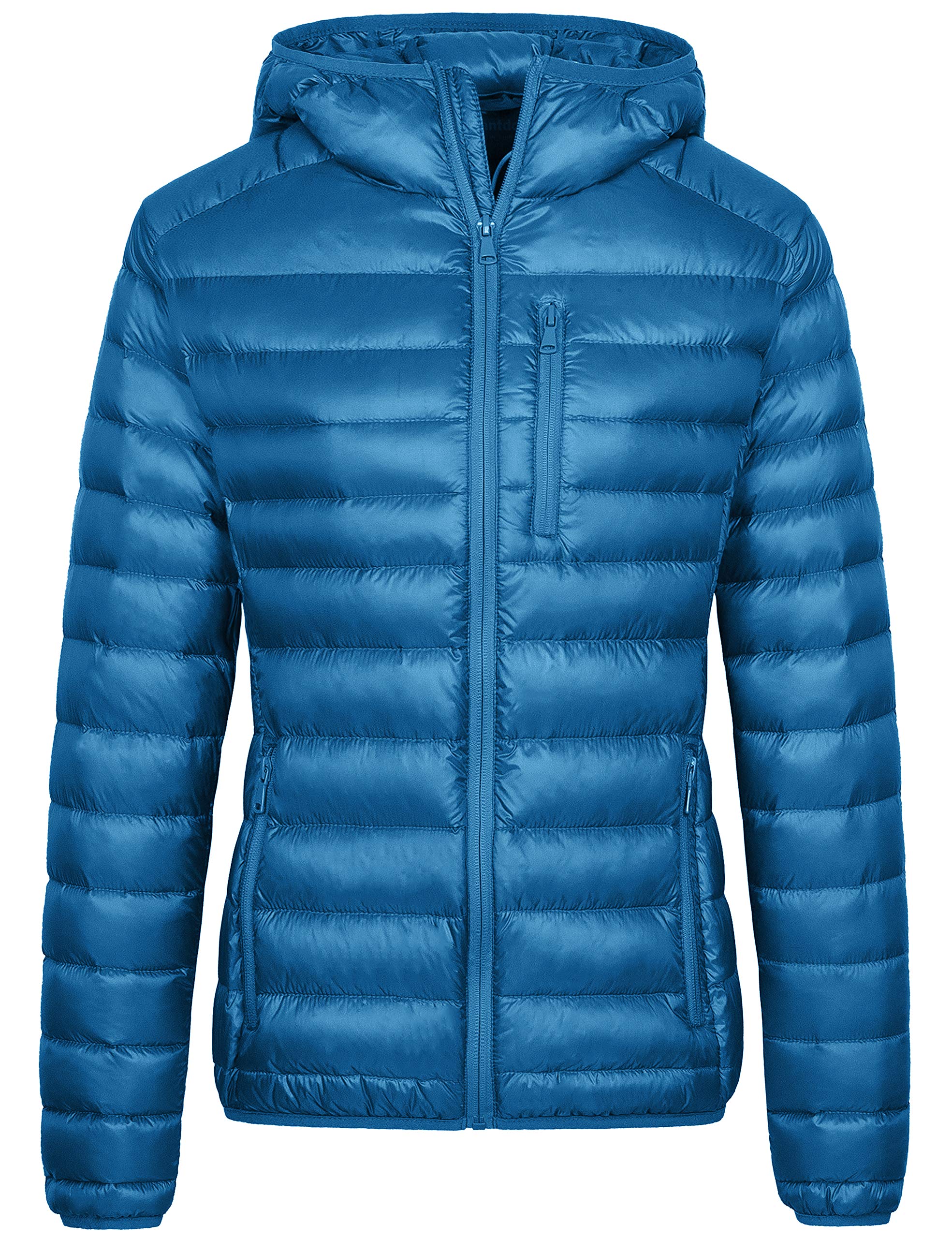 Wantdo Women's Lightweight Packable Down Jacket - Hooded Winter Puffer Coat for Outdoor Activities, Travel & Cold Weather