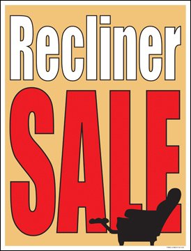 Premium Recliner Furniture Sale Sign - 15-22