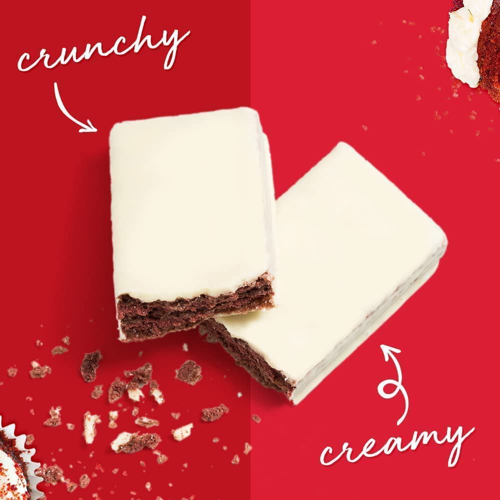 Power Crunch Protein Wafer Bars - High Protein Low Carb Keto Snacks (12 Pack, 1.4oz Each) | Red Velvet Flavor | Post-Workout Recovery & On-The-Go Healthy Snacking
