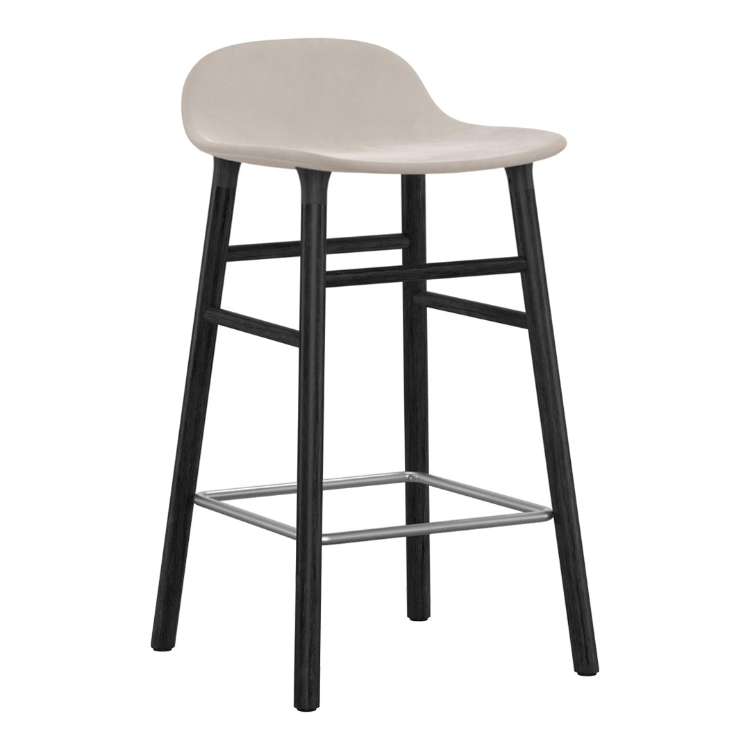 Modern Upholstered Counter Stool with Wooden Legs - Comfortable Bar Stool for Kitchen Island, Breakfast Nook & Home Decor