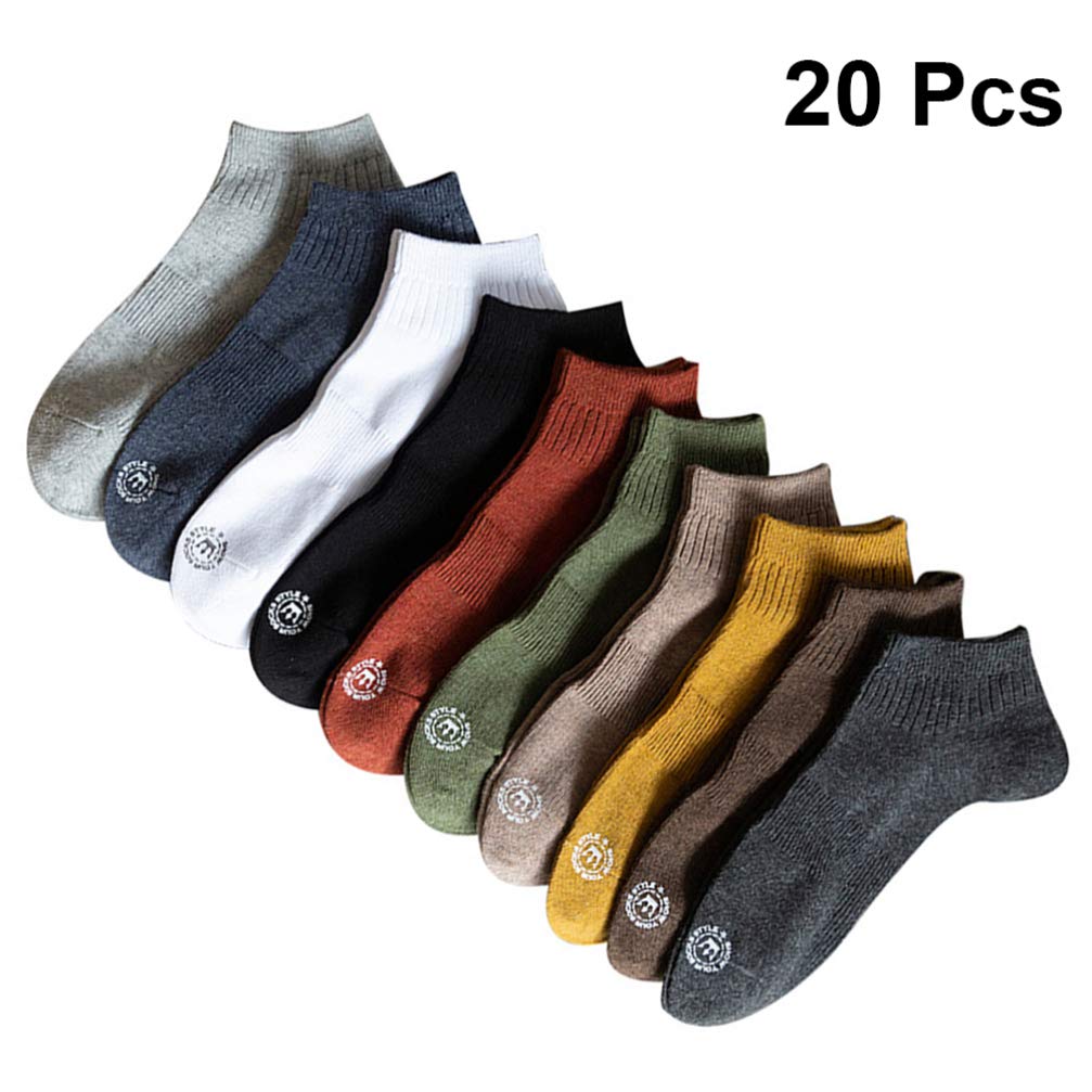 PRETYZOOM 10 Pairs Men's Cotton No Show Socks - Breathable Low Cut Athletic Socks for Men & Boys with Anti-Slip Design | Perfect for Sports, Casual Wear & Daily Use