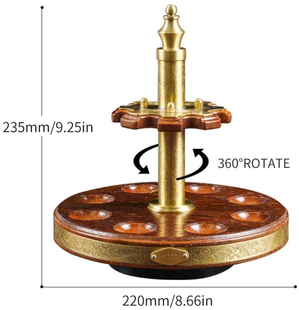 360° Rotating Cigar Box Humidor & Tobacco Pipe Stand - Premium Wooden Display Holder for Cigars, Pipes & Smoking Accessories | Perfect for Home Bars, Man Caves & Tobacco Shops