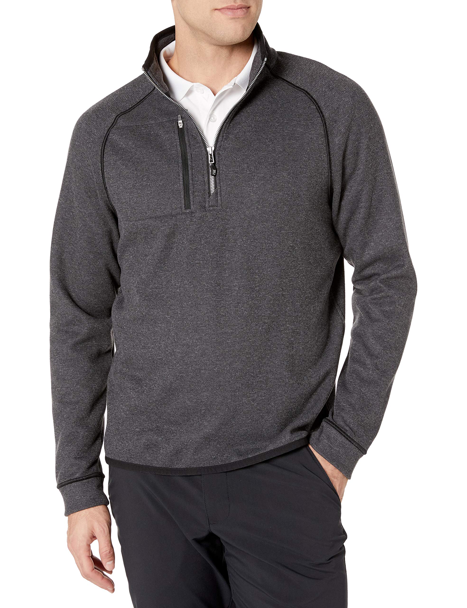 Cutter & Buck Men's Big & Tall Half Zip Jacket - Lightweight Fleece Pullover for Outdoor Activities & Casual Wear