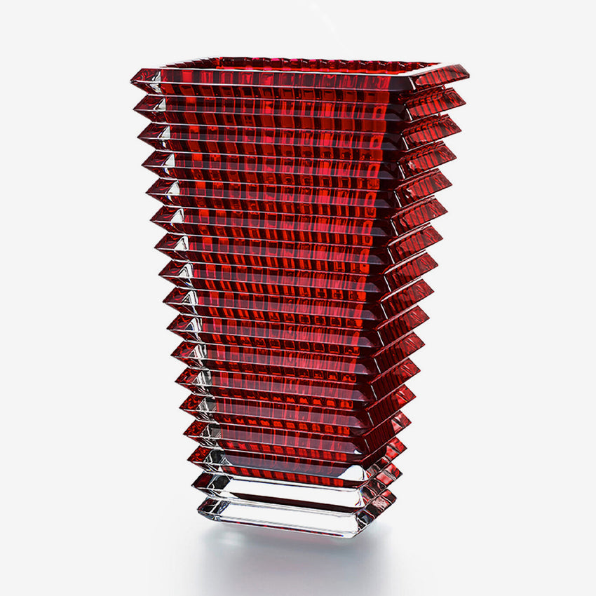 Baccarat Crystal Eye Rectangular Vase - Elegant Home Decor for Living Room, Dining Table & Luxury Gift Idea