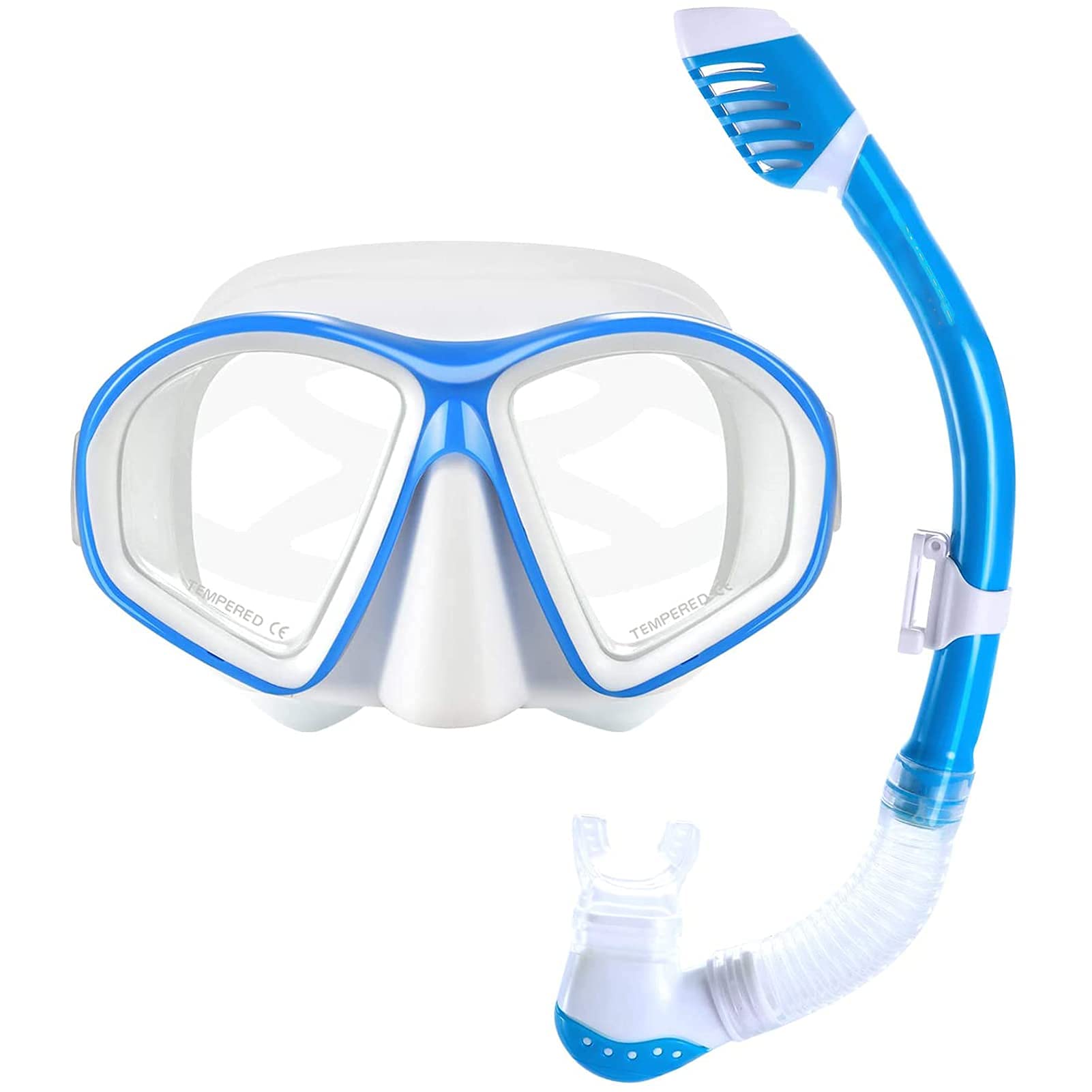 AWJ Kids Snorkel Mask - Anti-Fog Snorkeling Gear for Teenagers & Children, 180° Panoramic View Swim Goggles for Underwater Breathing | Perfect for Pool, Beach & Ocean Diving Adventures