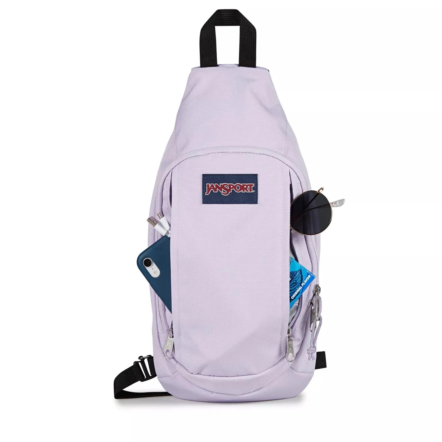 JanSport Move Sling Backpack - Lightweight Crossbody Bag for Women & Men, Pastel Lilac - Perfect for Travel, School & Everyday Use