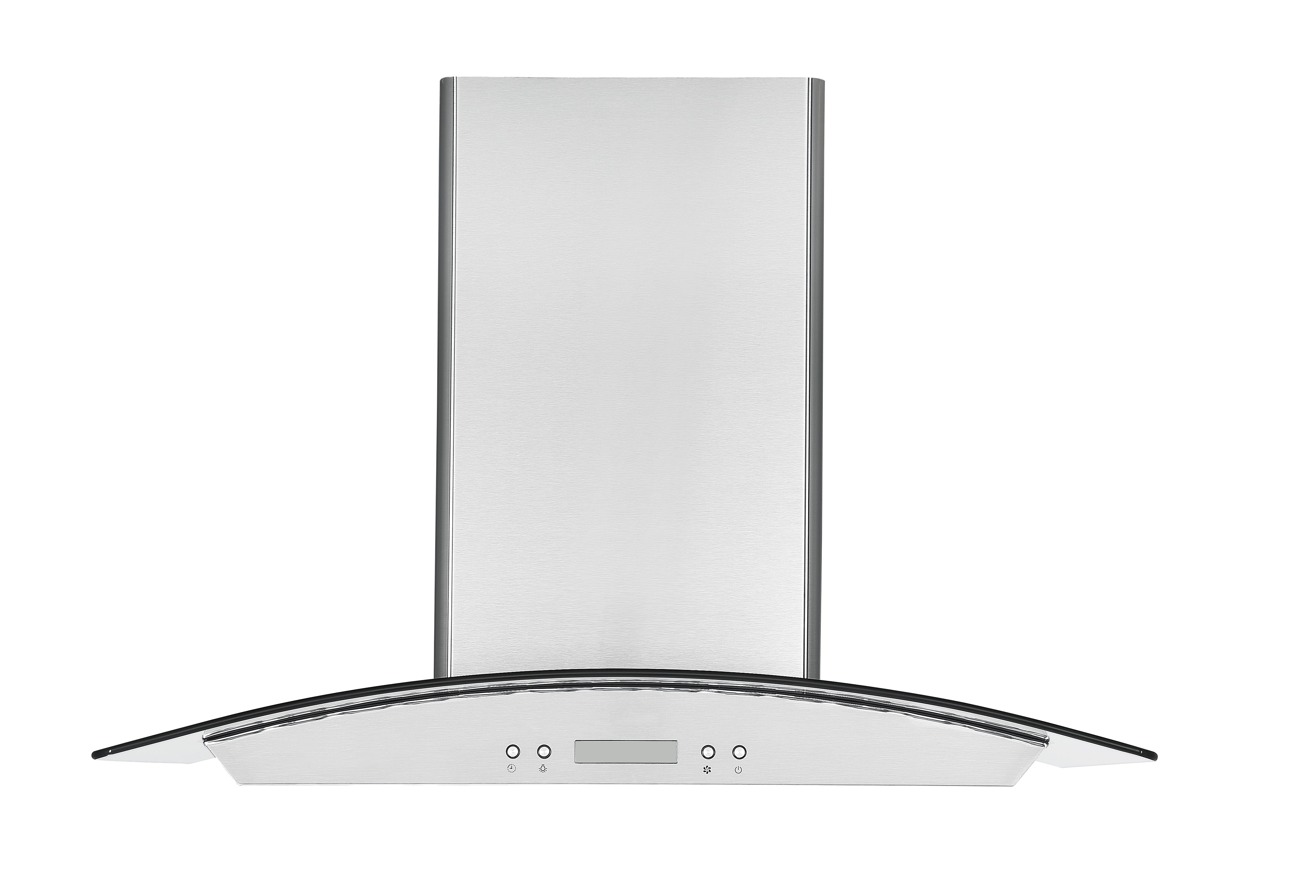 GCHD430 30-Inch Stainless Steel Glass Canopy Range Hood - Powerful Kitchen Ventilation for Smoke & Odor Removal - Perfect for Modern Homes & Restaurants
