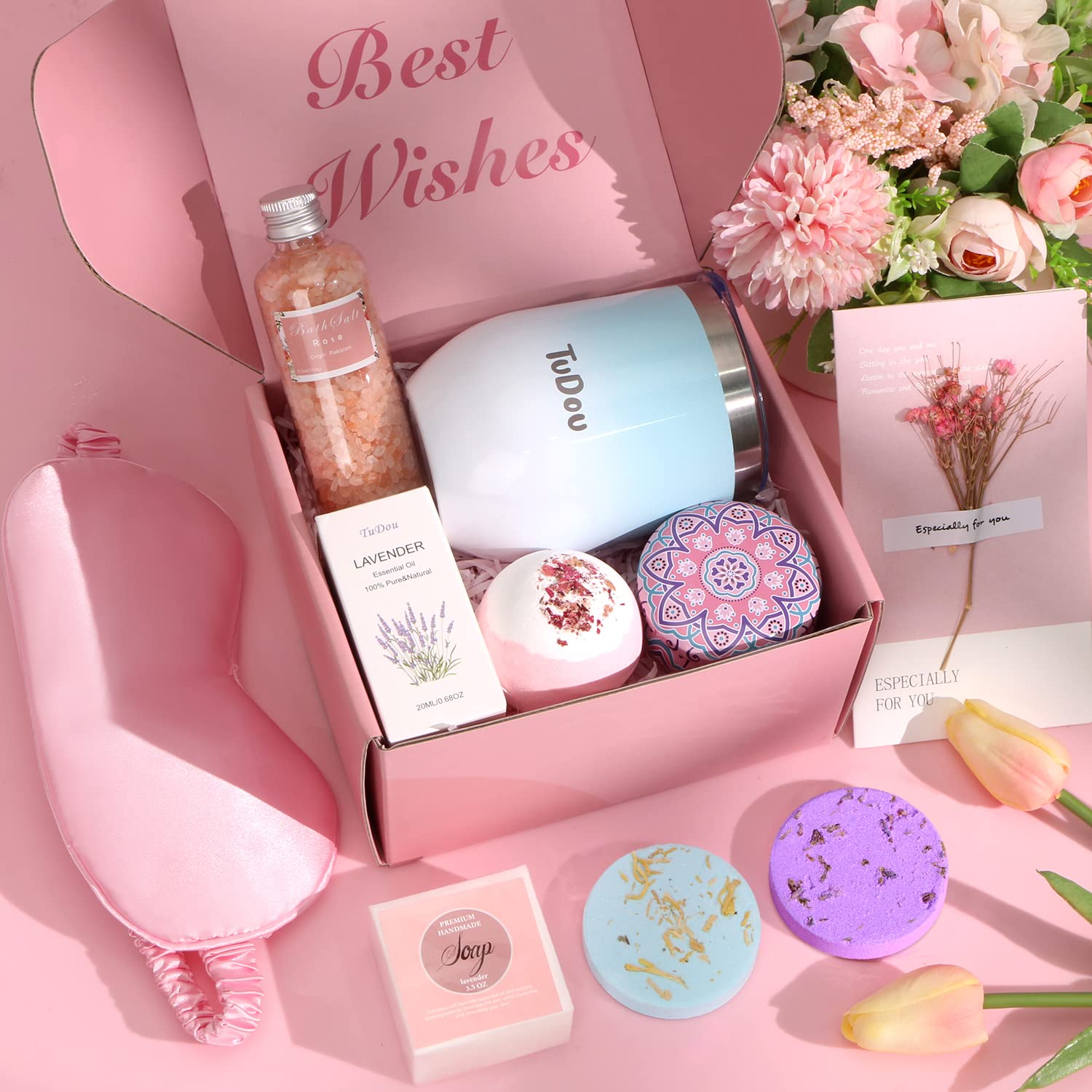 Luxury Self Care Gift Set for Women - Spa Bath & Relaxation Kit with Birthday Pamper Gifts for Her, Wellbeing Present for Mum, Sister, Wife & Friends | Perfect for Home Spa Days, Stress Relief & Get Well Soon Gifts
