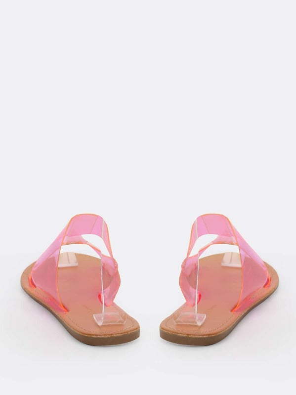 Cassidy Women's Neon Pink Sandals - Comfortable Summer Beach Flip Flops for Outdoor, Pool, and Vacation Wear