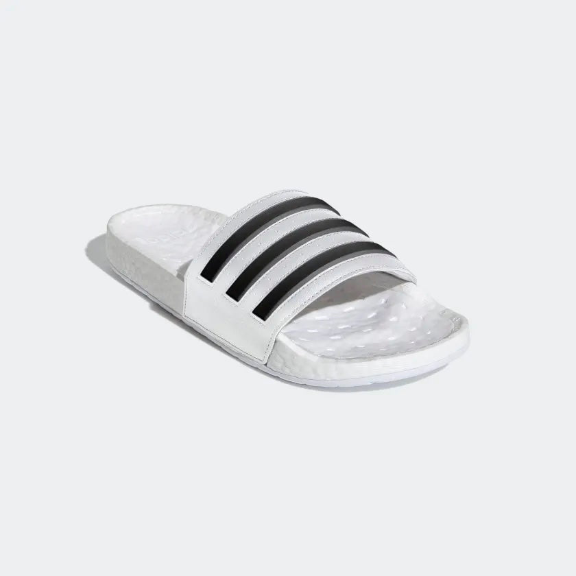 Adilette Boost Slides - Cloud White & Core Black Comfortable Pool & Beach Sandals for Men & Women | Perfect for Summer, Lounging, and Outdoor Activities