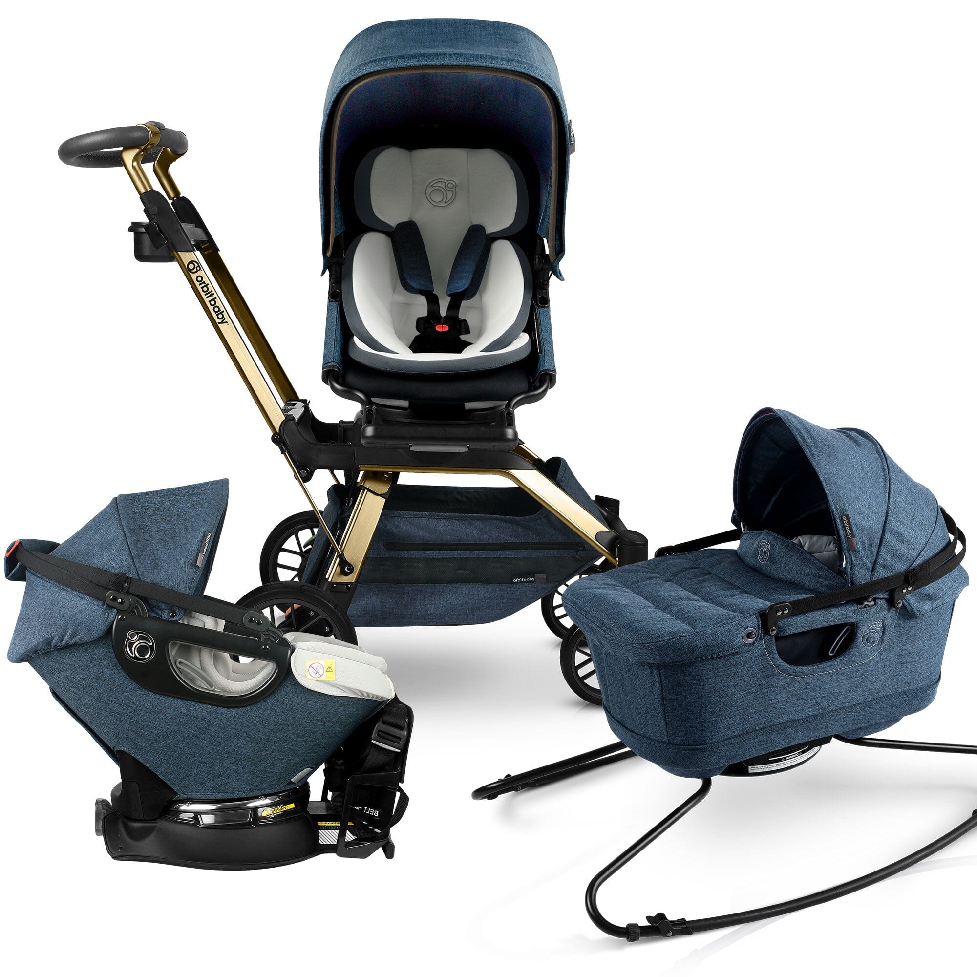 Orbit Baby Stroller Travel System - 3-in-1 Stroll, Sleep & Ride Infant Car Seat with Base | Perfect for Newborns, Air Travel & Everyday Use
