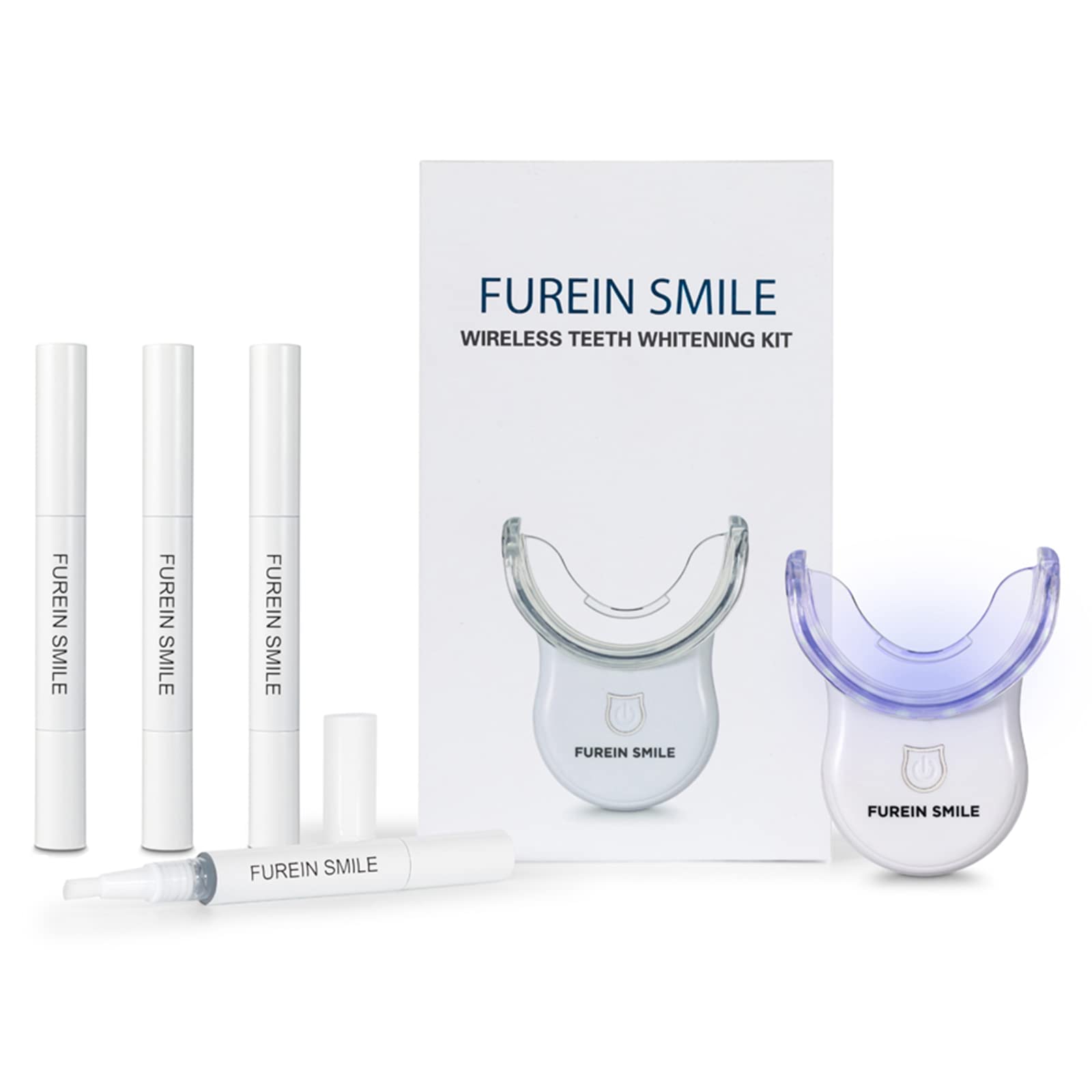 Professional Teeth Whitening Kit with 32 LED Lights & 35% Carbamide Peroxide - Wireless Whitening System Includes 4x2ml Gel Pens for Brighter Smile at Home or Travel