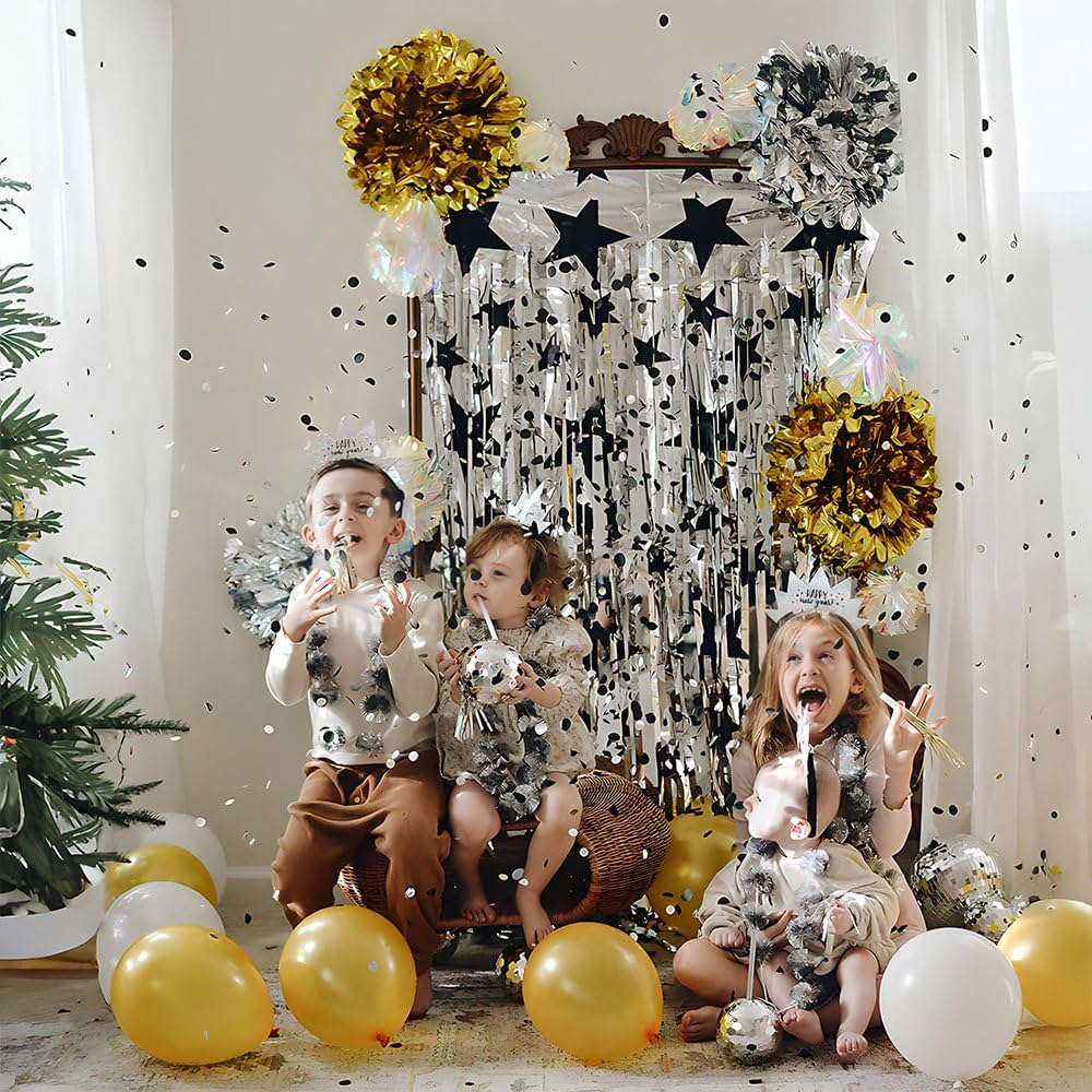 16 Inch Metallic Gold Fluff Balls - Elegant Wedding & Party Decorations (Set of 3) for Ceiling Hanging, Lantern Filling, and Table Centerpieces