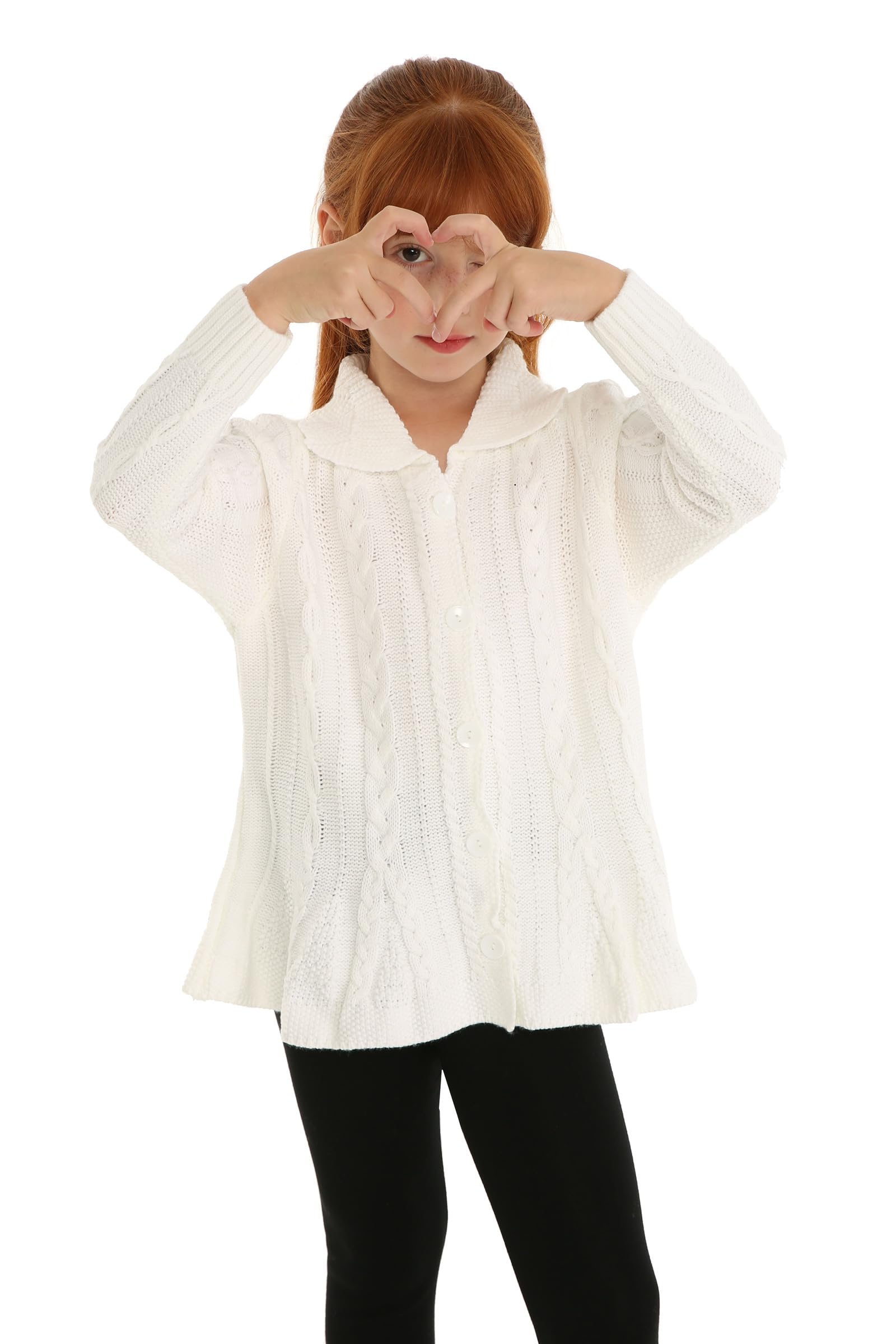 Mud Kingdom Girls Cardigan Sweaters Button Up - Cute Knit Cardigan for Girls, Soft & Comfortable, Perfect for School, Playdates & Family Outings